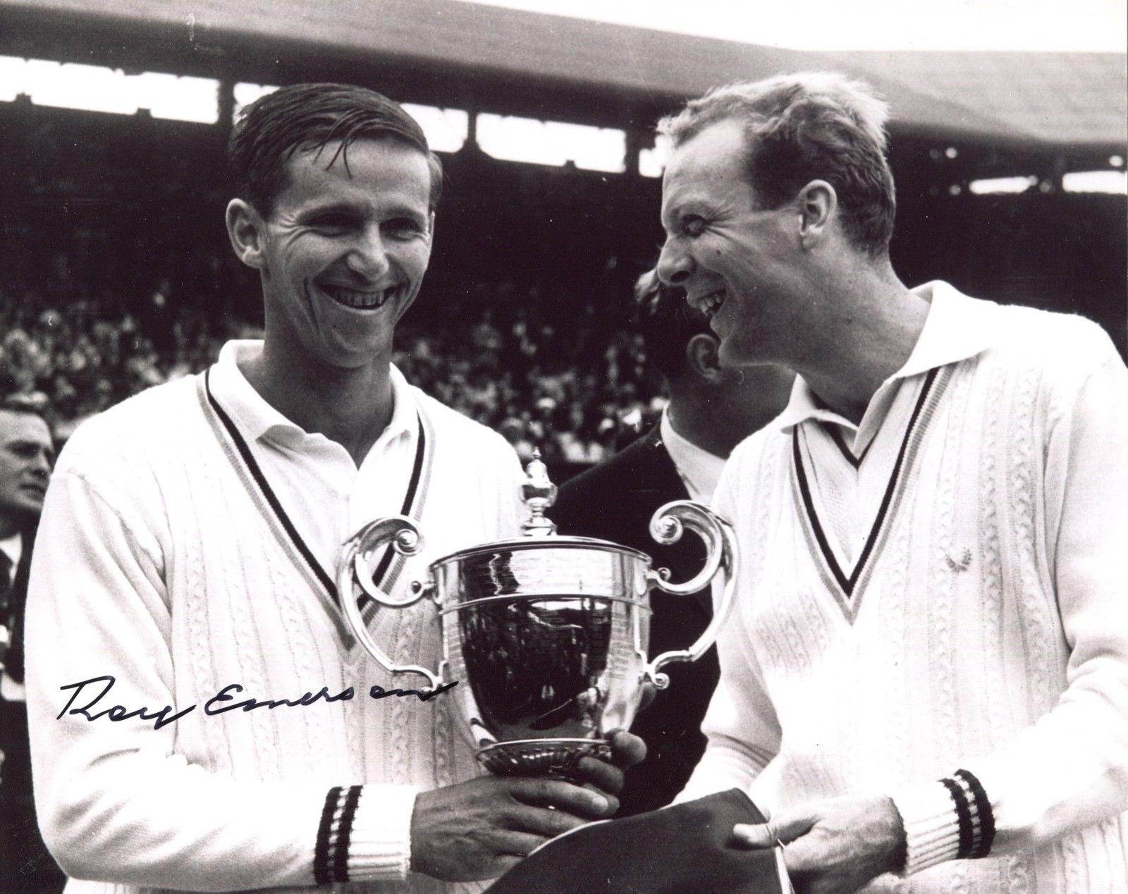 Roy Emerson Hand Signed 8x10 Photo Coa Legendary Tennis Champion Tennis Cut Signatures At Amazon S Sports Collectibles Store
