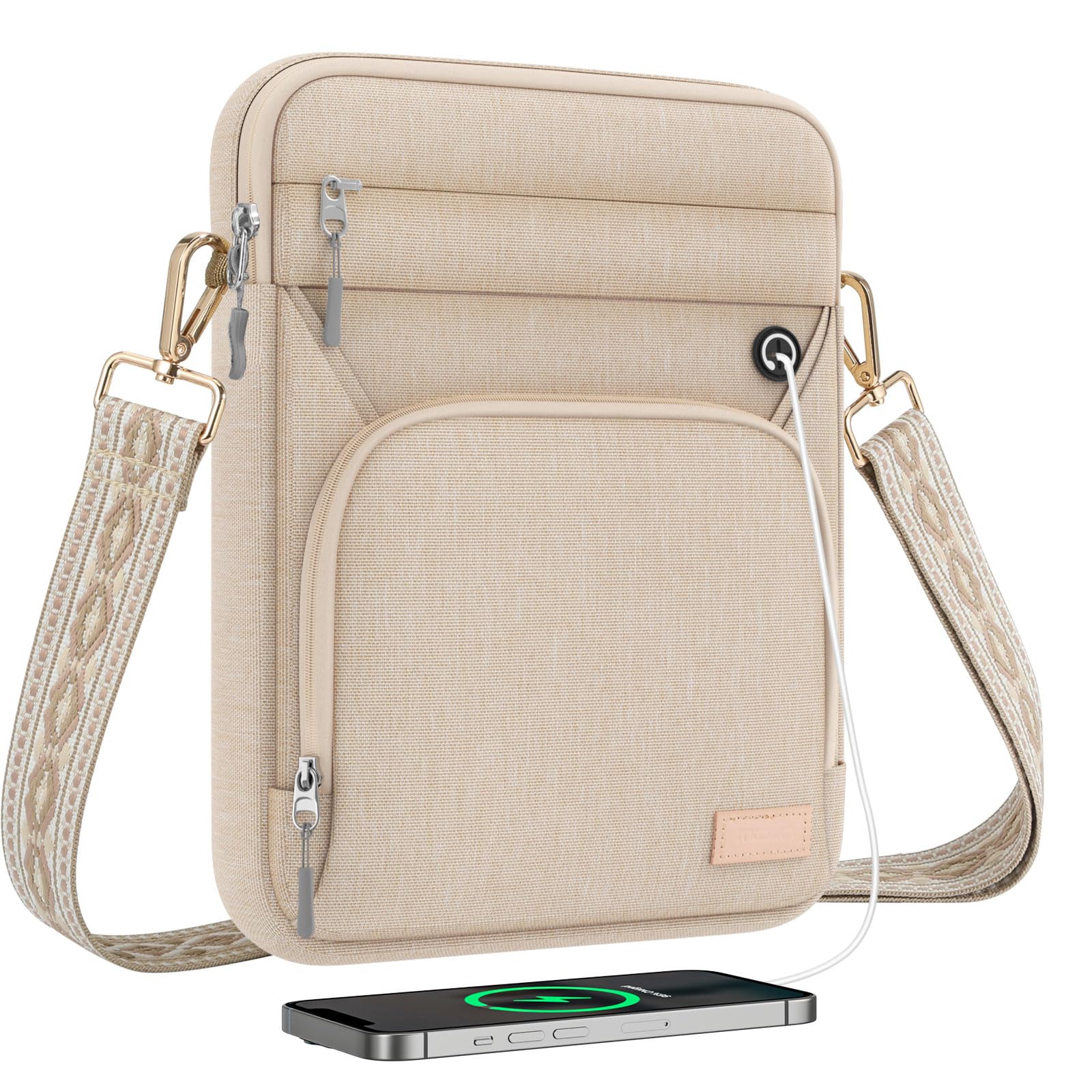 MoKo 9-11 Inch 360° Protective Tablet Sleeve Bag, Fits 11 inch iPad Air M3, iPad A16 2025, Pro 11 M5, iPad 10/9/8/7th, Tab S8/S9 11, Multifunctional