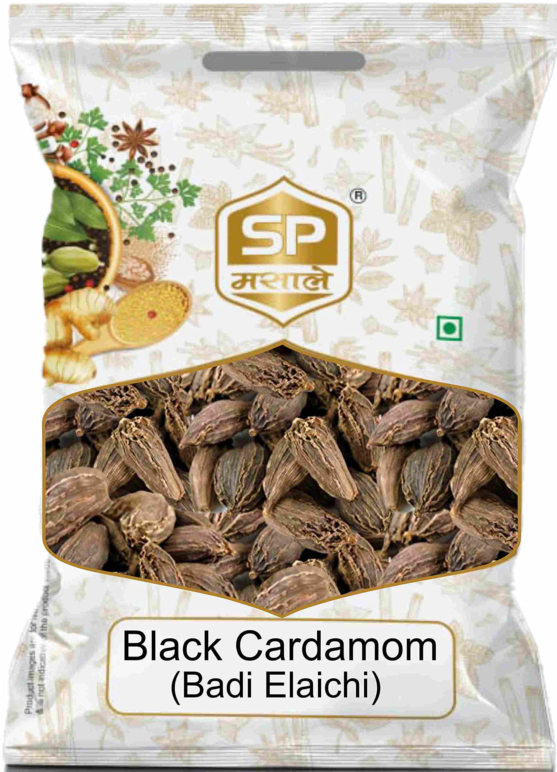 SP SPICES Premium Whole Organic Black Cardamom Rich in Aroma Badi Elaichi Hygienically Packed Natural Bold Size Big Cardamom Available in 100 Grams