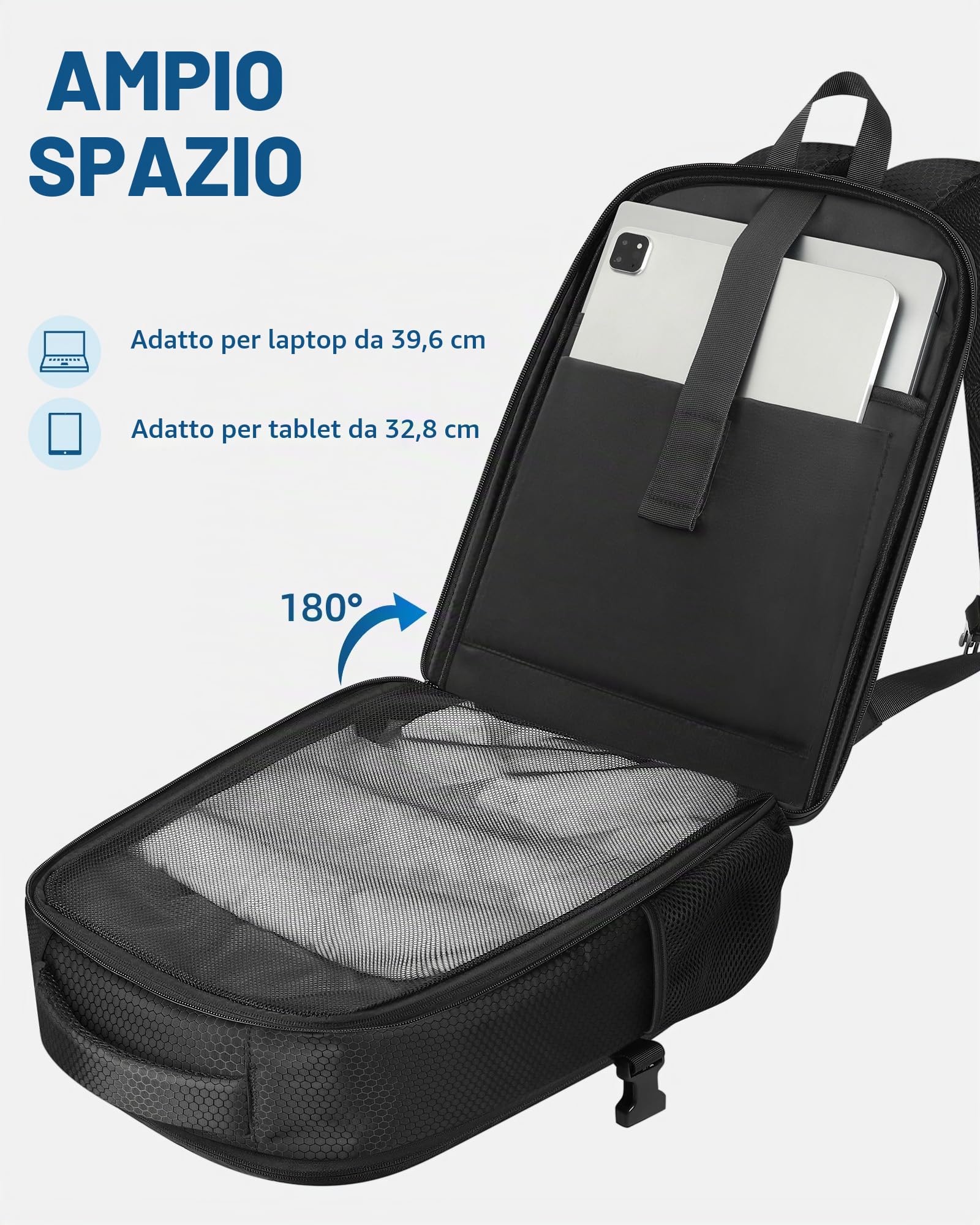 PEKREWS Zaino per Mini 5 Pro, Zaino Grande Capacità per DJI Mini 5 Pro, RC 2/RC-N3, Compatibile Con Laptop 15,6 Pollici, Custodia Rigida Idrorepellente per Accessori Fly More Combo