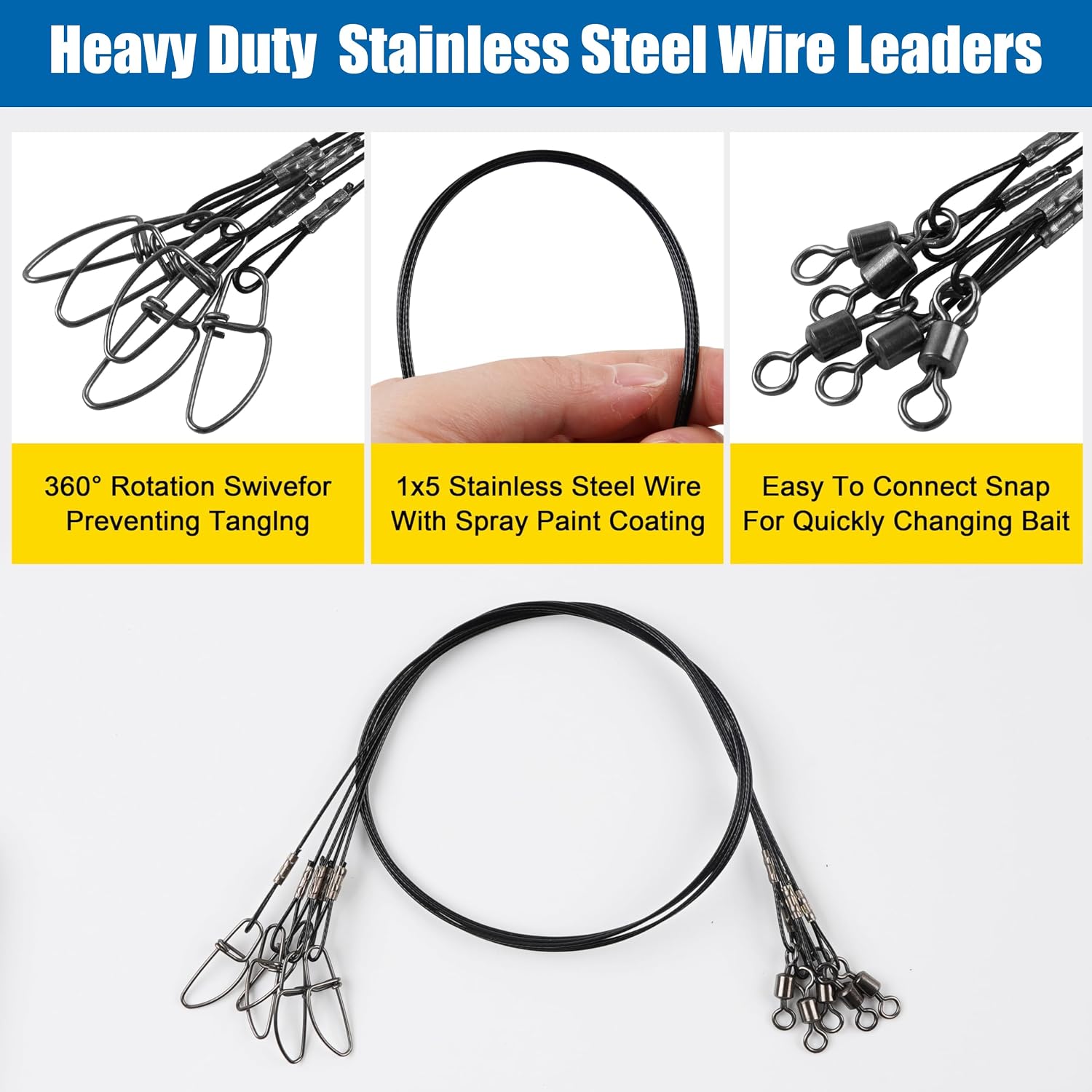 Saltwater Surf Fishing Tackle Kit, 124pcs Saltwater Fishing Gear Fish Finder Rig Pompano Rigs Pyramid Weights Sinker Slider Fishing Hooks Swivels Snaps Various Accessories image 5