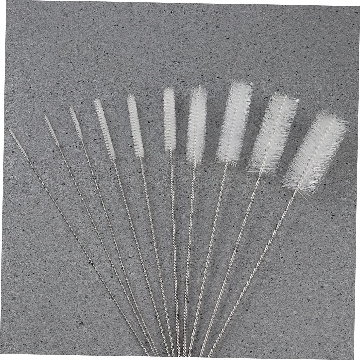 COLLBATH 10pcs Brush Bottle Cleaning Industrial Pipe Bottle Cleaners Narrow Bottles Cleaner White