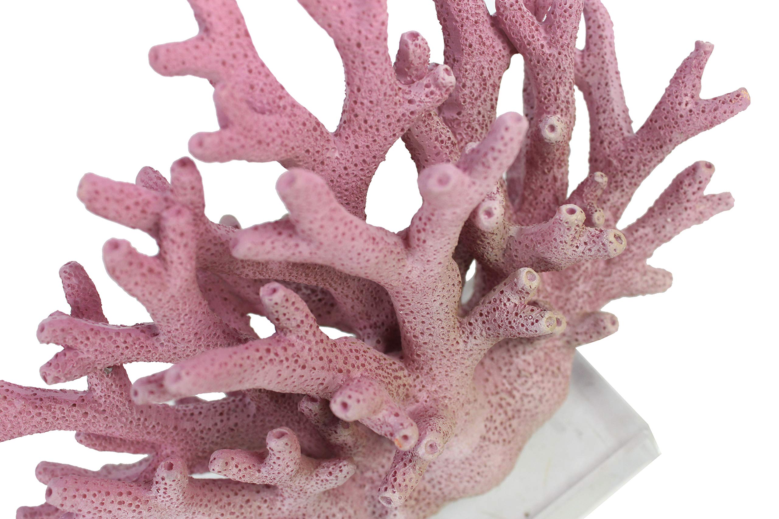 Corallo su vetro acrilico, statua decorativa in poliresina, stile marittimo, 19,3 x 8,5 x 15,5 cm