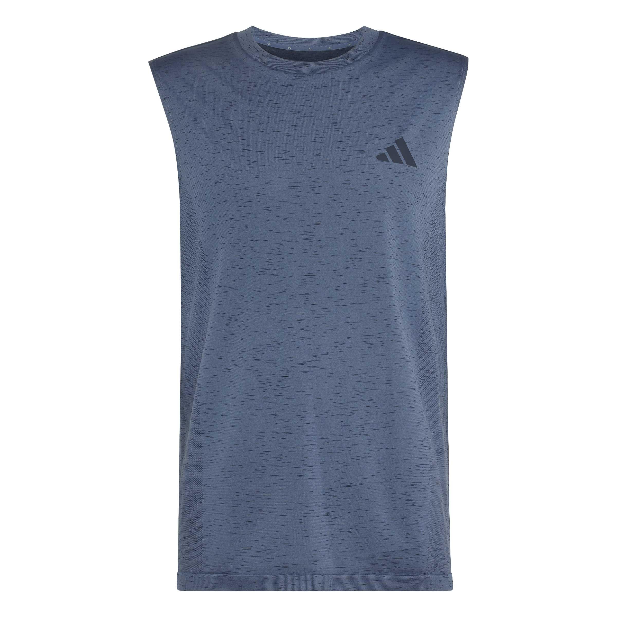 adidas Men's Workout Essentials Seamless Sleeveless T Shirt, preloved Ink Mel, L