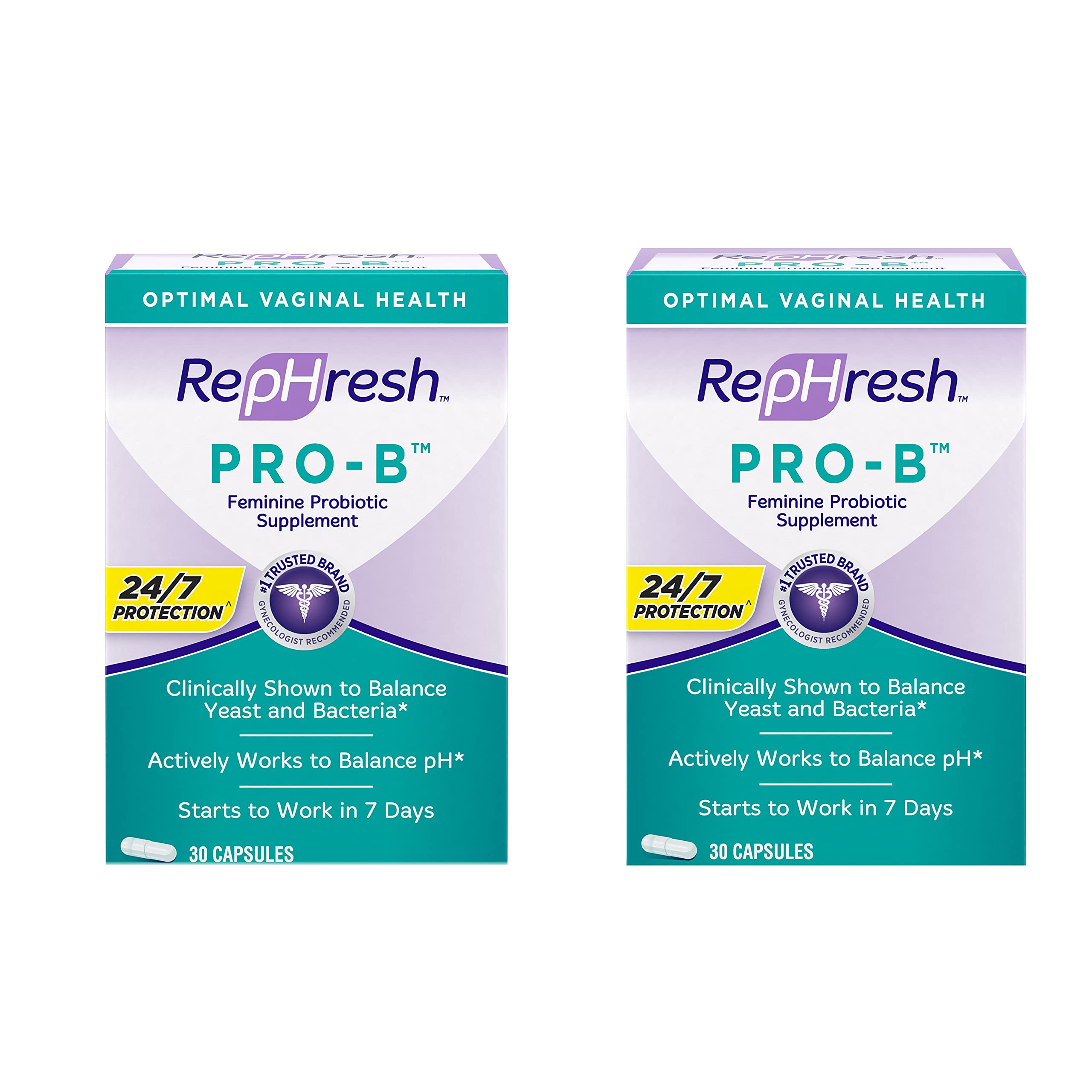 RephreshPro-B Probiotic Feminine Supplement (Pack of 2)
