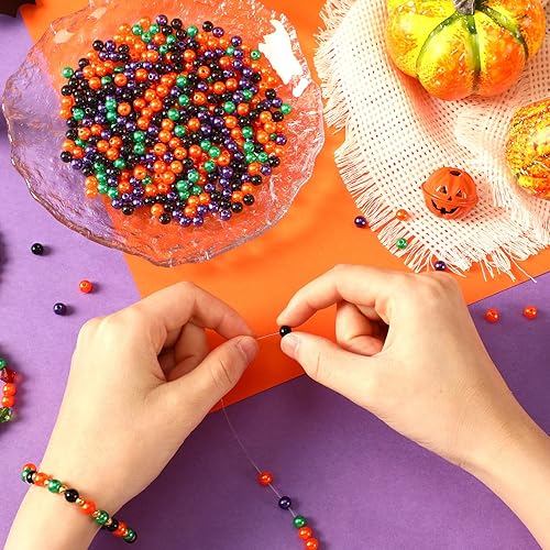 Miniatura 4 de UPINS 1200 cuentas de perlas redondas verdes del día de San Patricio de 0.236 pulgadas para hacer joyas, decoración de fiesta de primavera, collar,