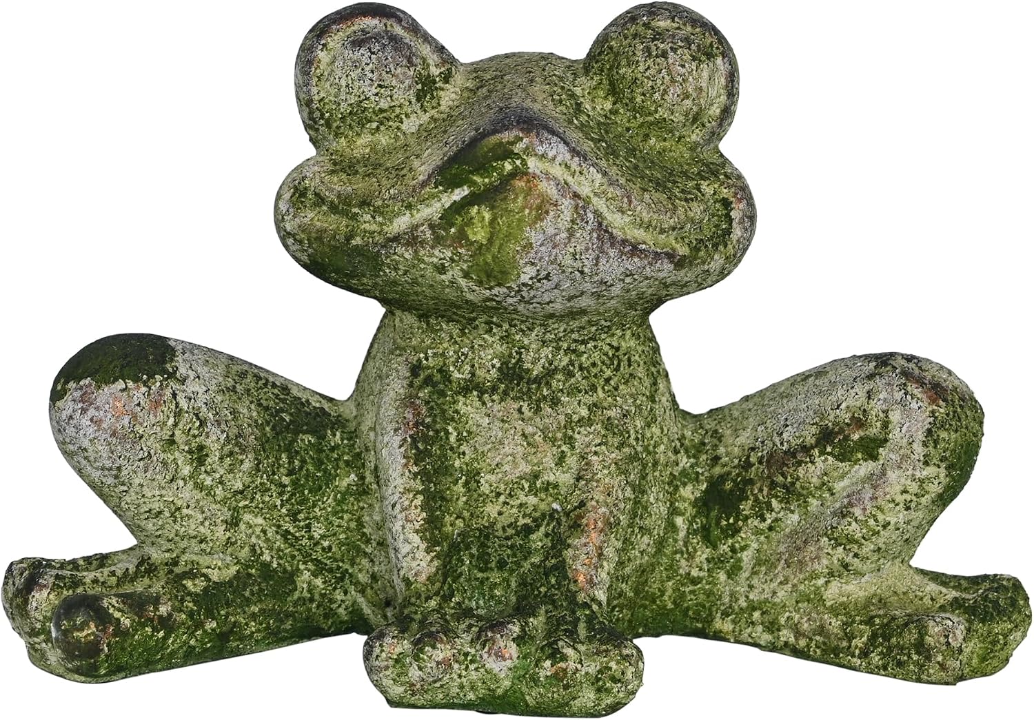 Frog Statue Outdoor Distressed Decor Figurines for Patio Yard Lawn Ornament Garden Lawn Home Decorations Animal Sculpture Antique Gift Green - view 2