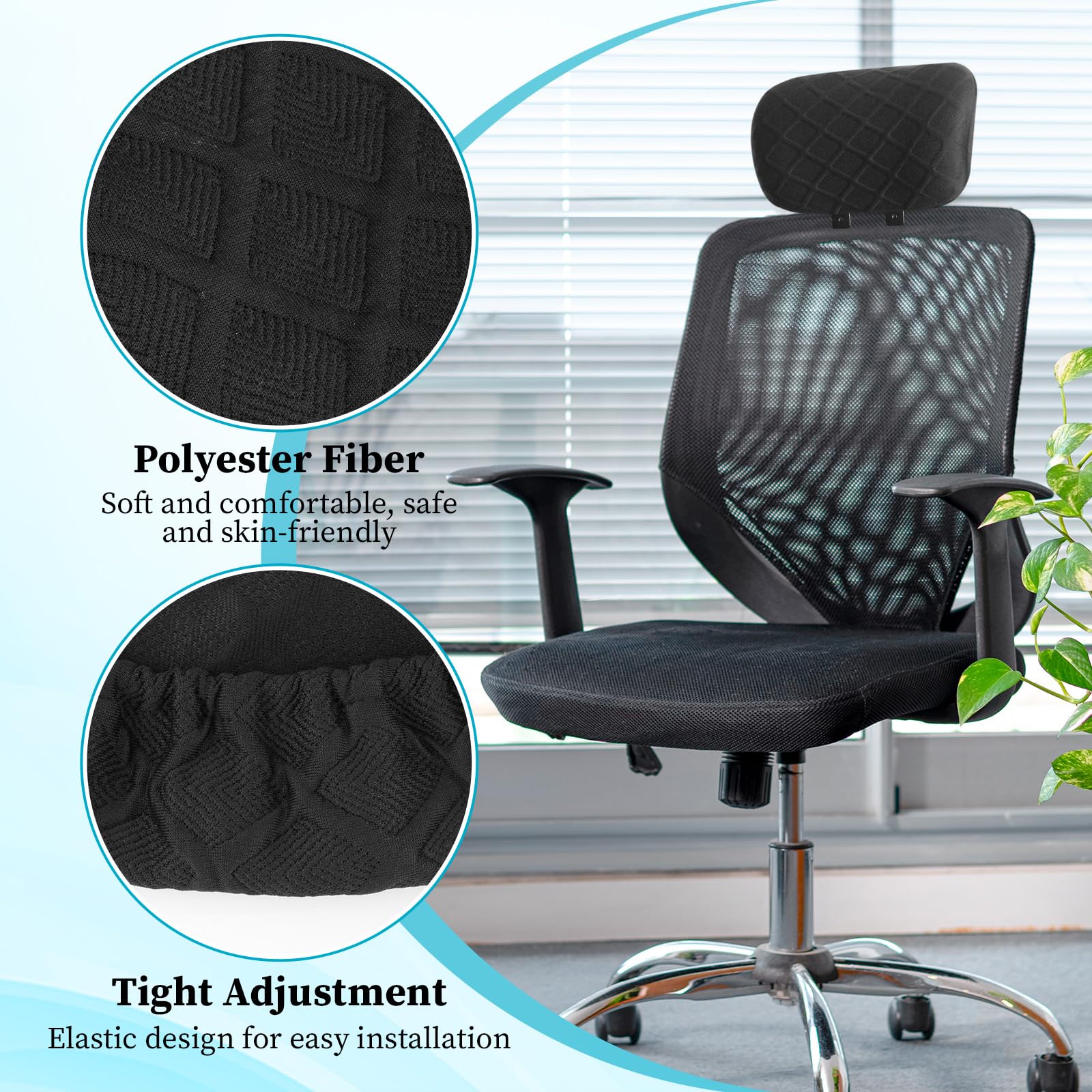 Amazon.com: Office Chair Headrest Pillow Cover, Replacement Swivel