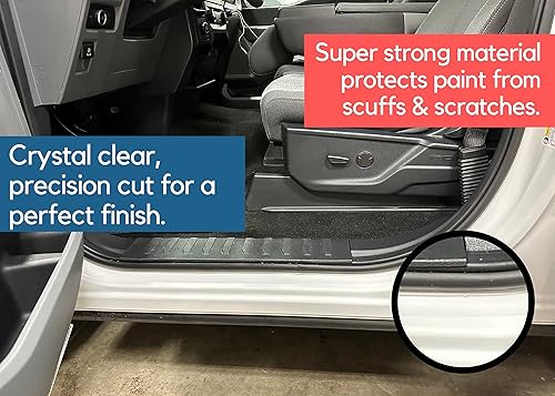 Miniatura 3 de Red Hound Auto Película protectora de pintura para umbral de puerta compatible con Ford F-150 F150 2009 2010 2011 2012 2013 2014 SuperCrew Cab solo