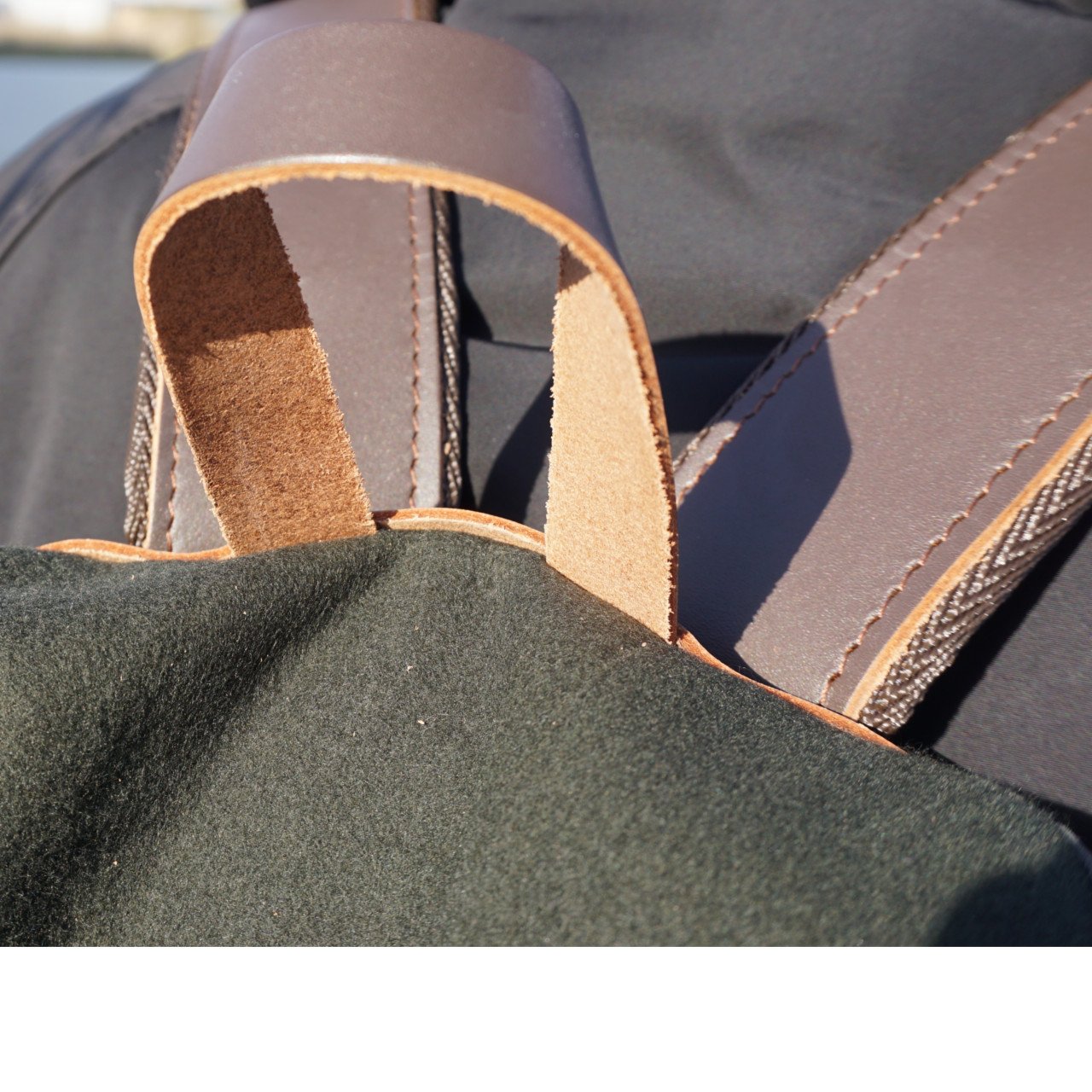 Lautloser Jagdrucksack Wanderrucksack imprägniertes Qualitätsleinen jagdgrün 45 Liter Volumen