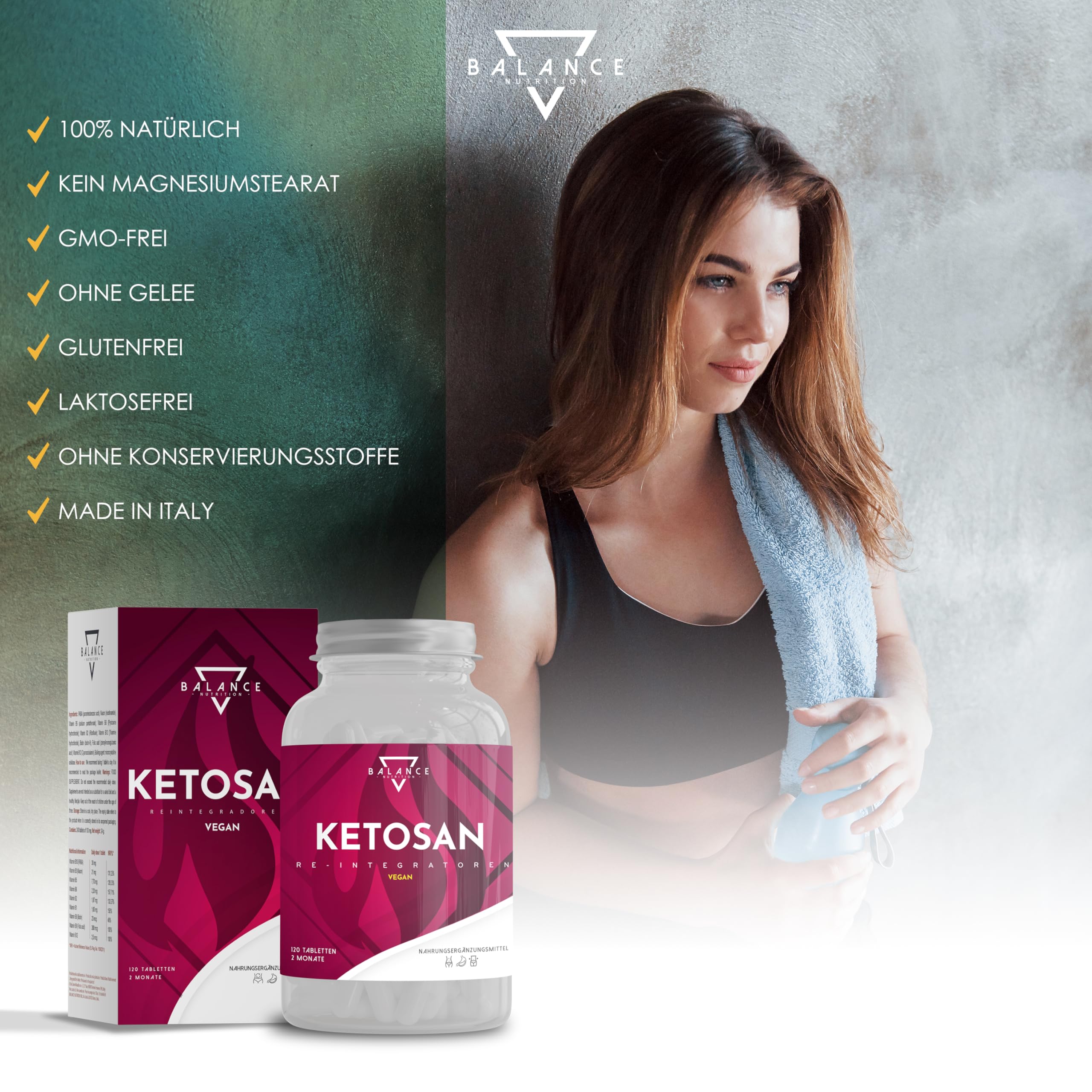Ketosan® (Diät inklusive Entwässerung) - Stoffwechsel Kapseln | Sofort Stoffwechsel Formel | Grüner Tee, Orthosiphon, Garcinia Cambogia, Piperina