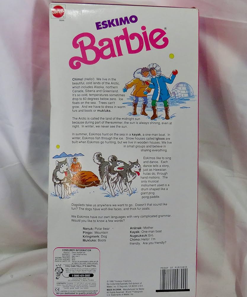 エスキモー　バービー　ESKIMO Barbie 他3体 Eskimo 2nd Edition 1990 Barbie Doll Nib Rare special edition