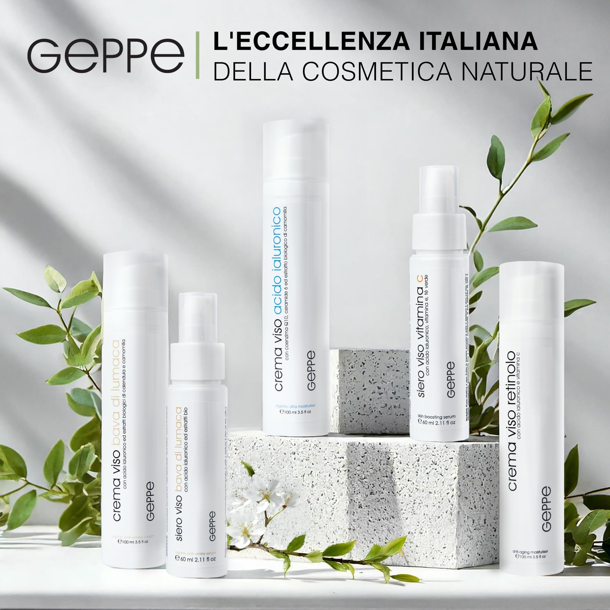 100ml. BIO Crema Retinolo Viso con Acido Ialuronico e Vitamina C - Crema Viso Antirughe Uomo e Donna Adatta come Crema Contorno Occhi - Crema Viso Idratante da Skincare Made in Italy