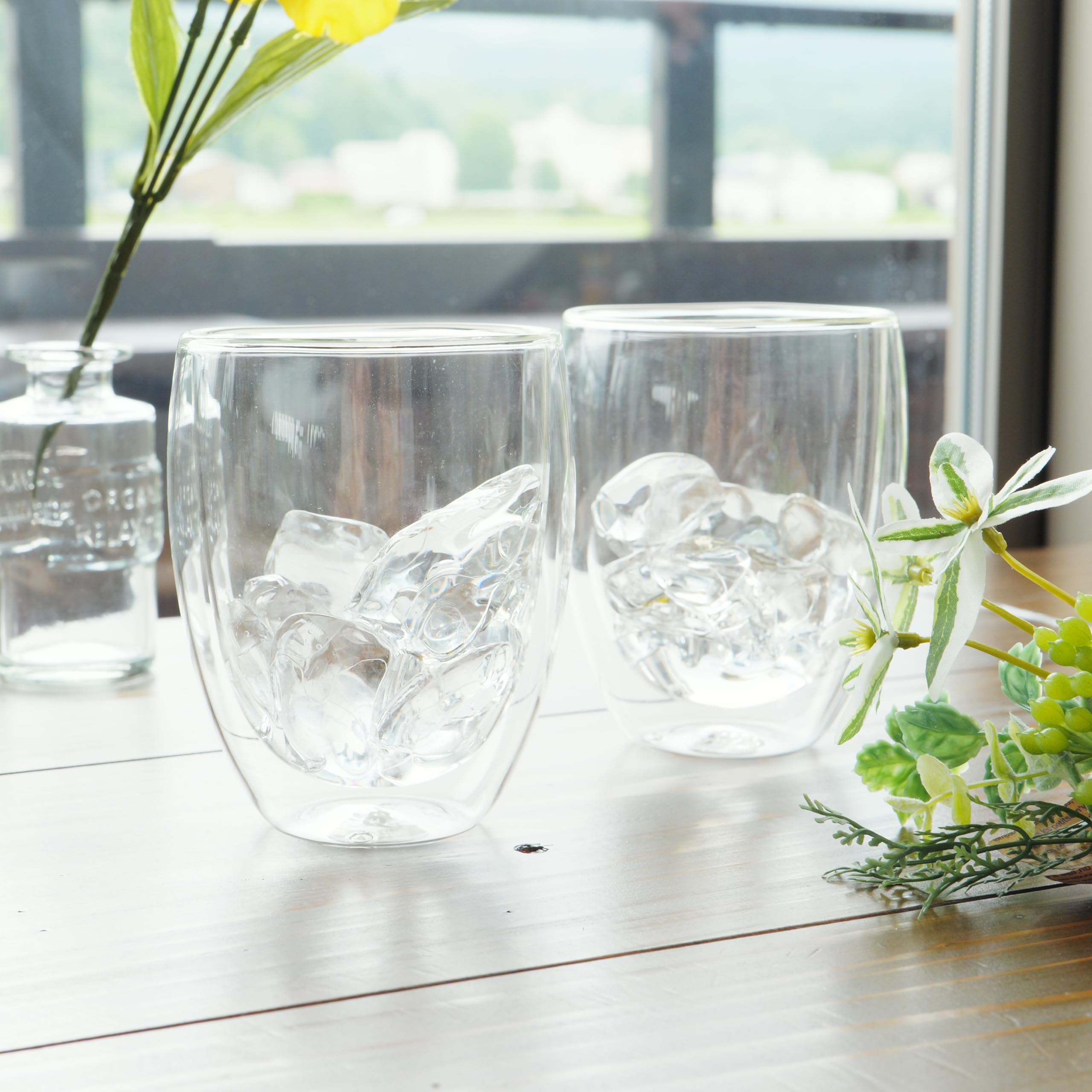Pyrex CP-8539 Glass Tumbler, 11.8 fl oz (350 ml), Set of 2, Double