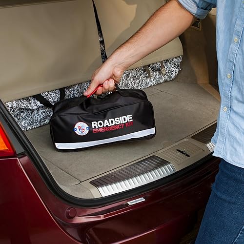 Miniatura 6 de Always Prepared kit de asistencia prémium de emergencia de 125piezas con cables de arranque kit todo en uno para auto visibilidad seguridad y