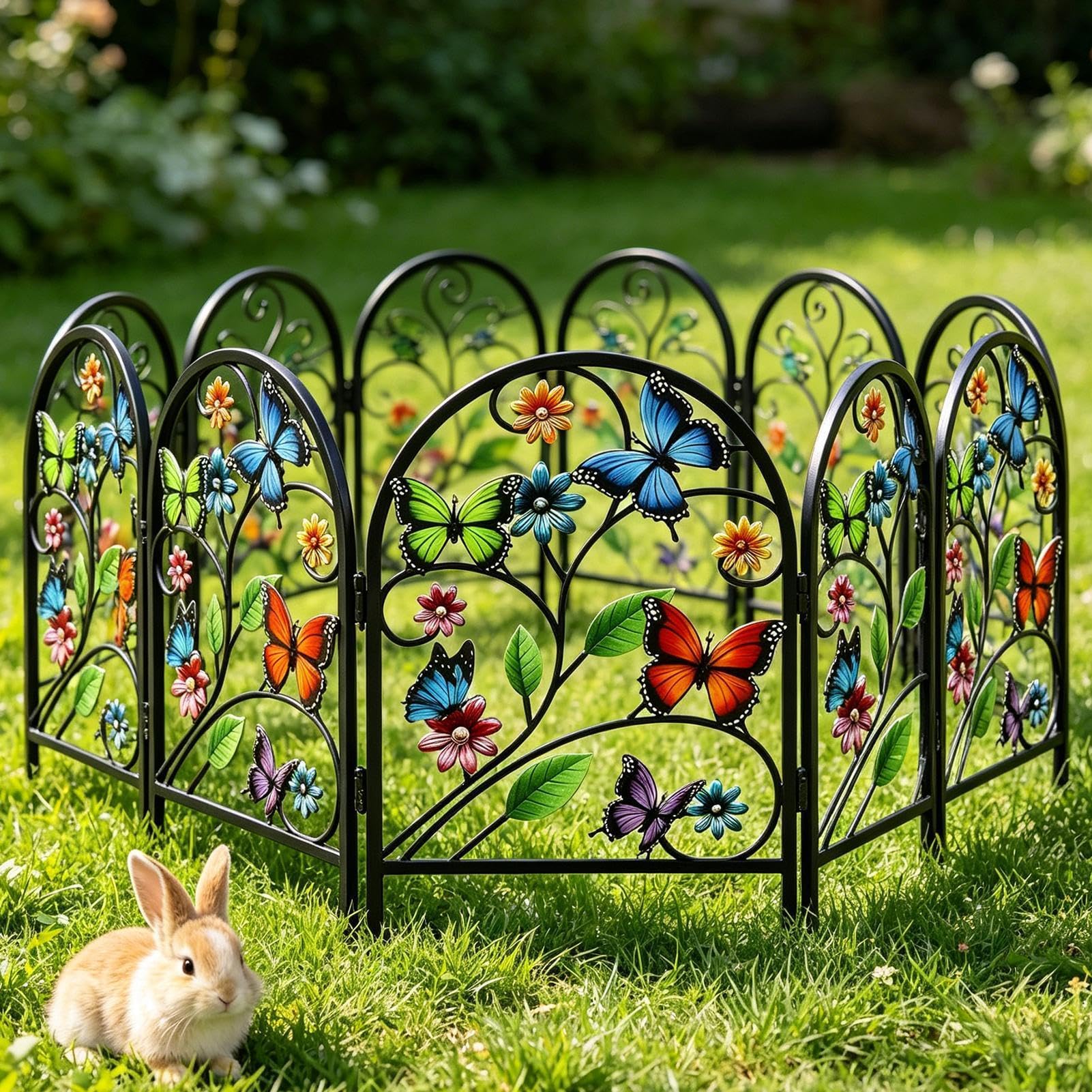 Pannelli Recinzione Giardino Barriera Per Animali Da Esterno In Metallo Ad | 6 Pezzi Steccato Ornamentale Bordatura Aiuole Da Esterno Giardino Cortile Patio Paesaggio Prato Cortile Posteriore