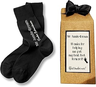 Thank You Teacher Personalised Socks | Thank You Teacher Gift | Socks for Him | End of Term Gift | Thank You Sir | Teacher Appreciation