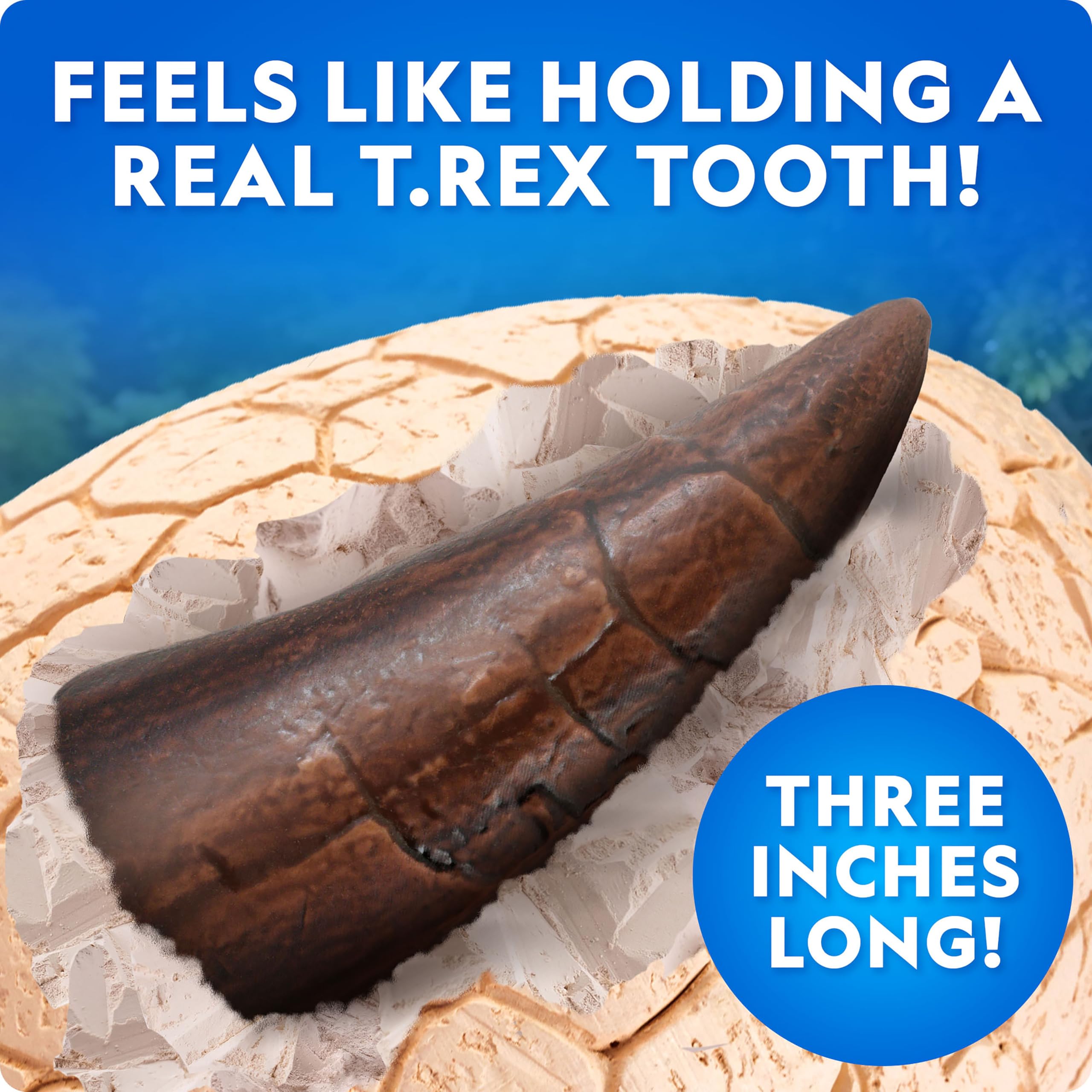 NATIONAL GEOGRAPHIC Jumbo Dinosaur Egg Dig Kit, Excavate 12 Figures & Replica T. Rex Tooth from Giant 15 cm Brick, Dino Egg - Image 4