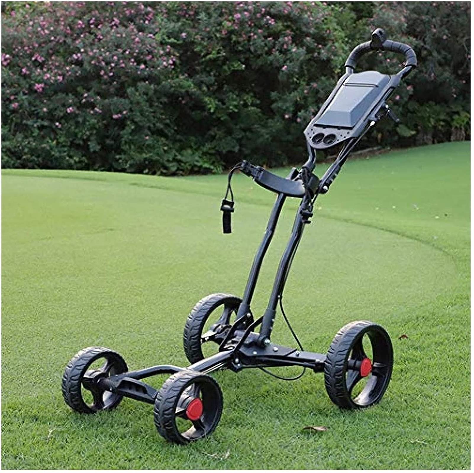 Buy Golf Push Cart Golf trolleys 4 Wheel Folding Push Pull Golf Cart OneClick Disassembly Golf