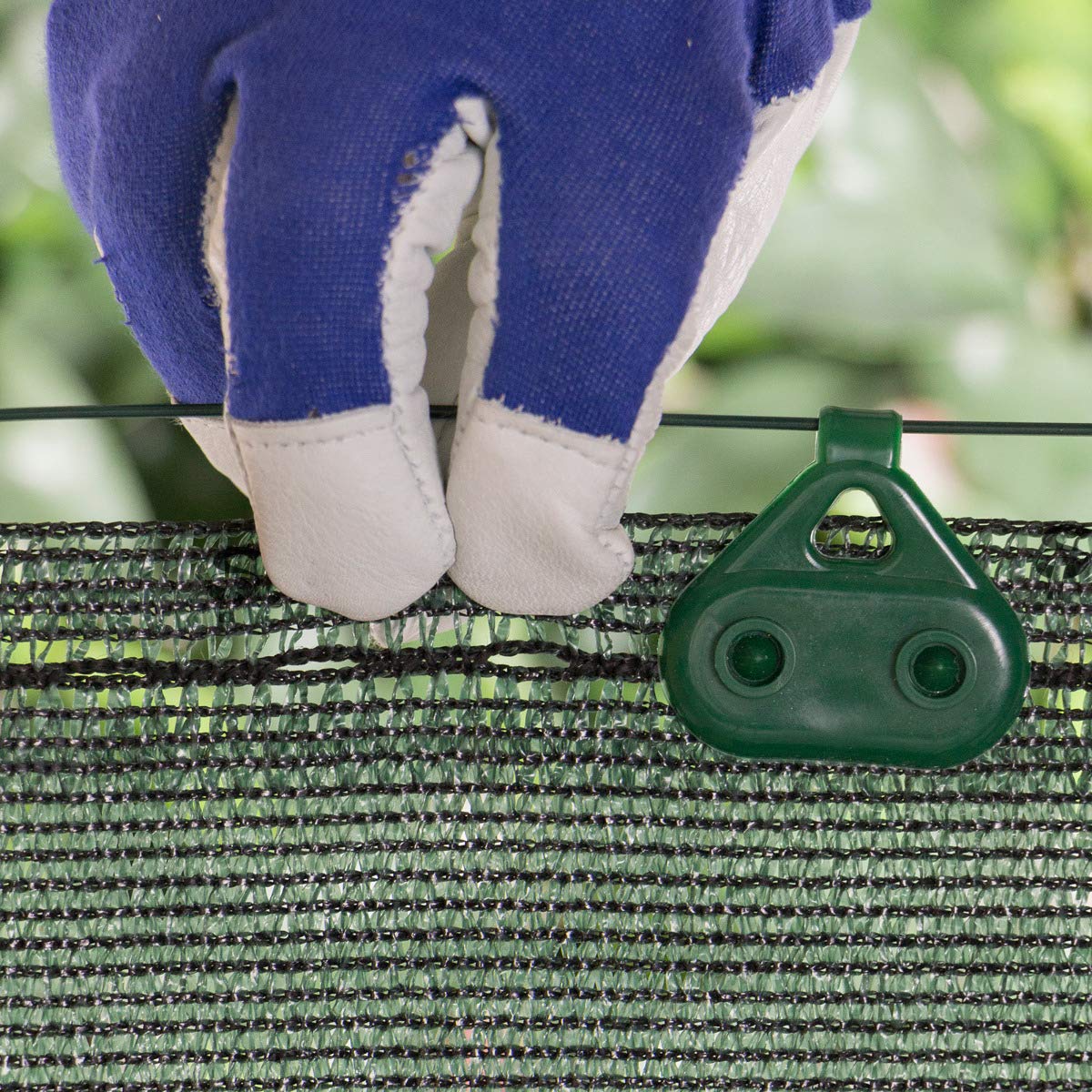 Rete Ombreggiante Traspirante 1.5 X 1.8 M Protezione Raggi UV 95% Telo Frangivista Recinzione Giardino Con Kit Di Fissaggio Per Serra Giardino E Balcone, Grigio - Foto 5