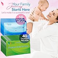 Vista 2 de Combo de Prueba de ovulación ClinicalGuard 40 tiras y 10 tiras de prueba de embarazo