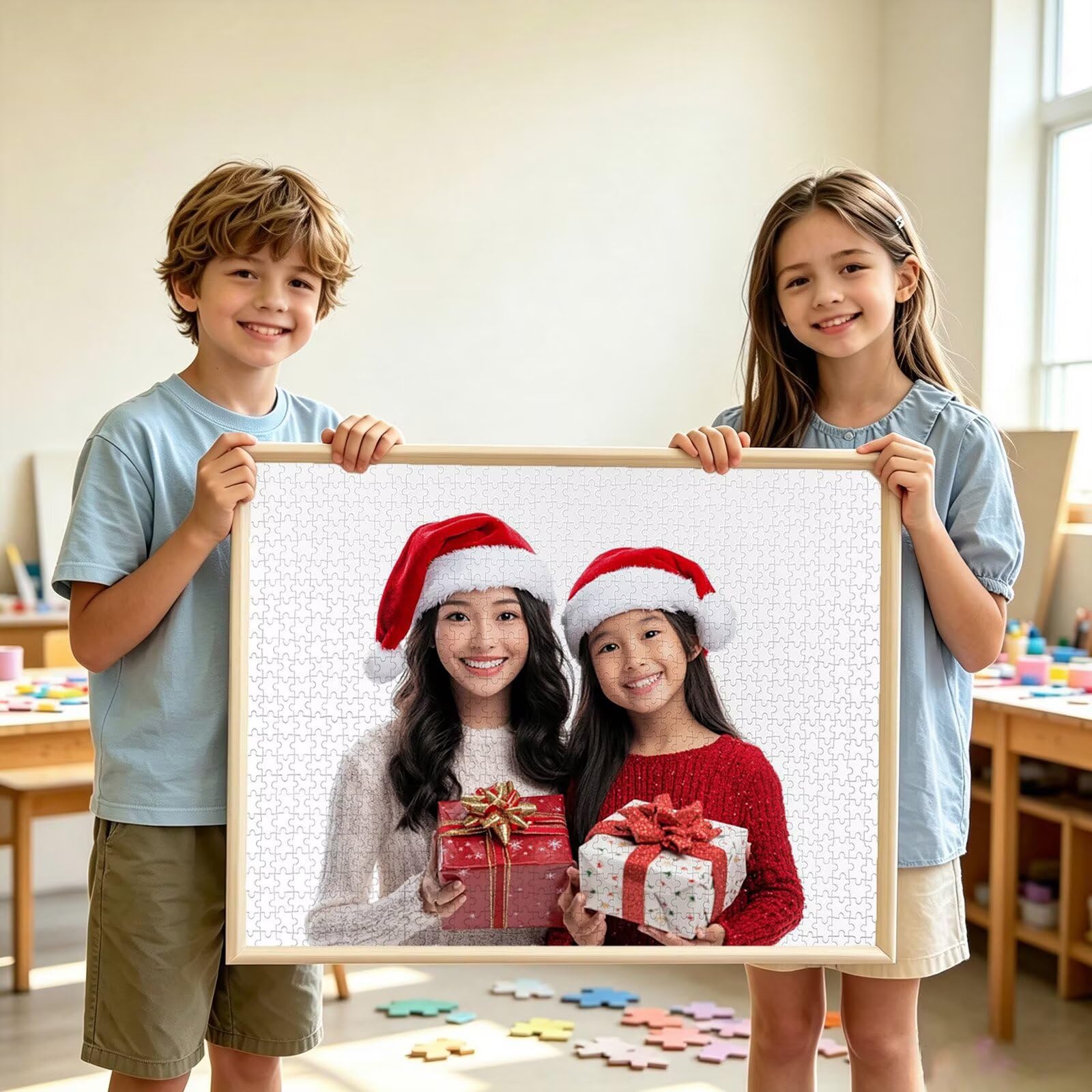Spersonalizowane puzzle, niestandardowe drewniane puzzle fotograficzne