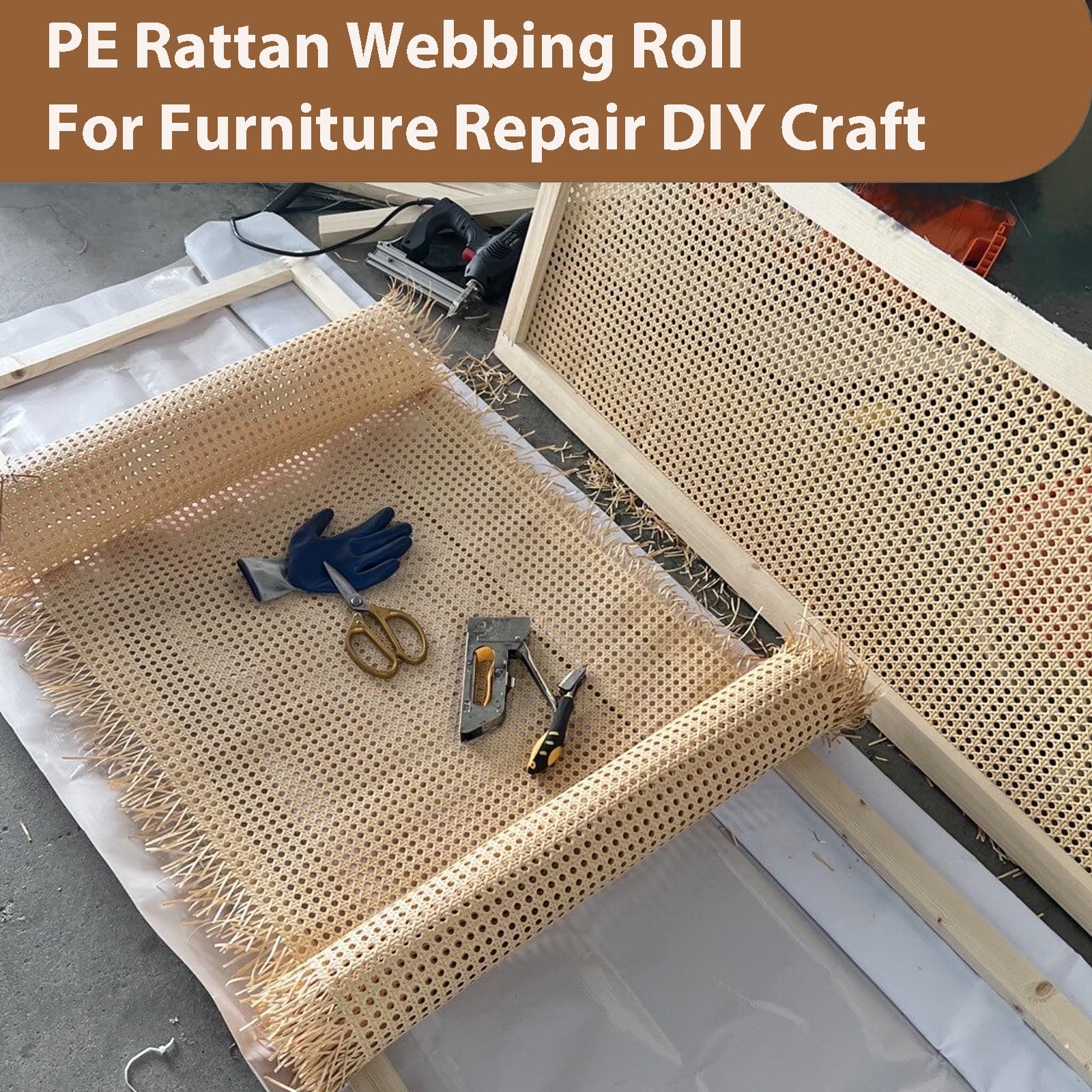Rejilla Mimbre Plastico Ratán Rollo por Metros,PE Rollo Correas de Caña Plancha de Rattan Tejida a Mano,Hoja de Tejido Imitación Plancha Cincha para Silla Trenza Viena(55cmx3m)
