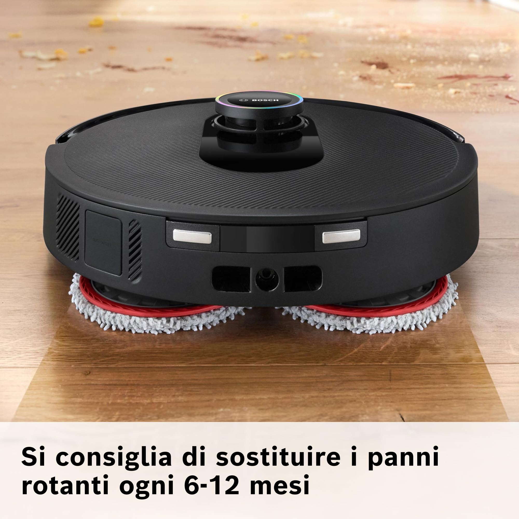 Bosch Panni Rotanti BHZRMP3, Compatibile con i Robot Aspirapolvere e Lavapavimenti Spotless Max e Spotless Max Cam, Potente Pulizia su Tutti i Tipi di Pavimenti Duri