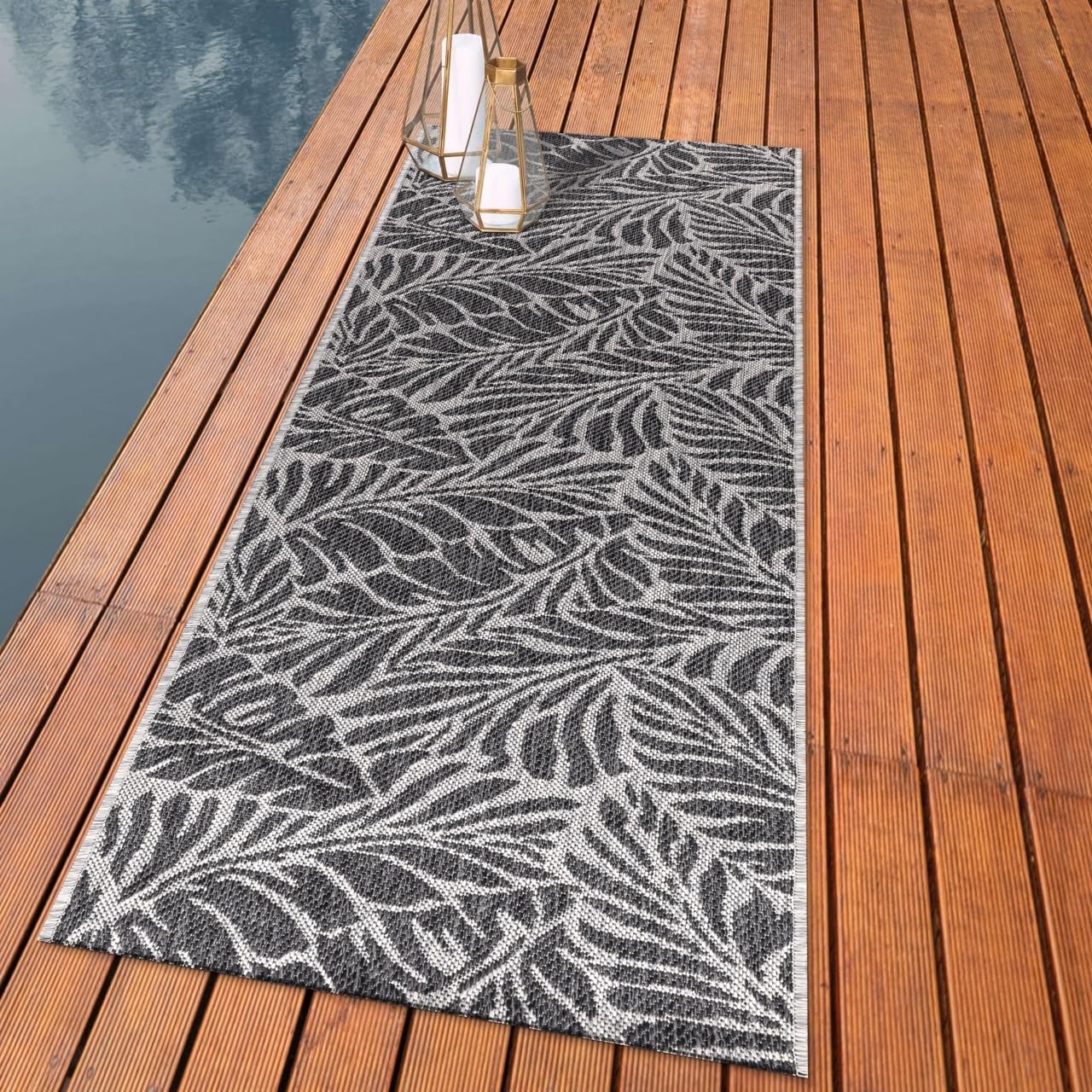 Keen Home Design Terrace Outdoor Runner Rug - 2x10 Washable Indoor/Outdoor Rug for Patio, Kitchen, Balcony, Beach, Garden, Deck and Porch, Size: 2'2"