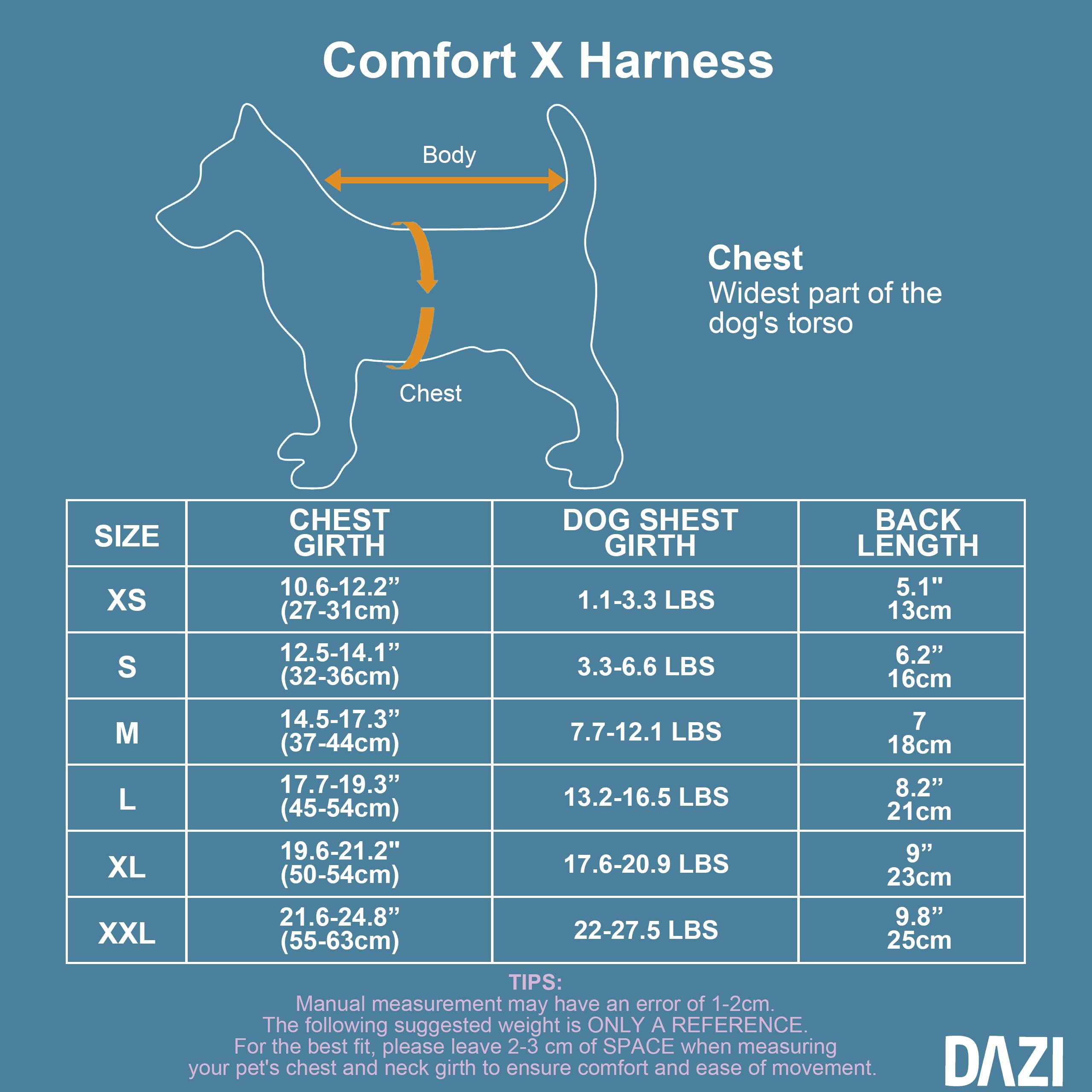 Amazon | DAZI 犬用ハーネス、調整可能なベルクロデニム犬用ハーネス