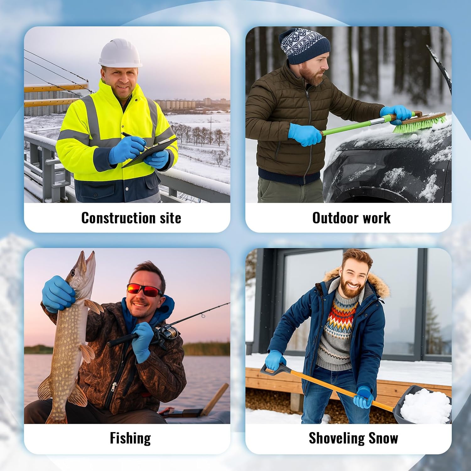 12/24/48 Pairs Winter Work Gloves for Men Below Freezer Waterproof Grip Thermal Insulated Gloves for Cold Weather - Image 6
