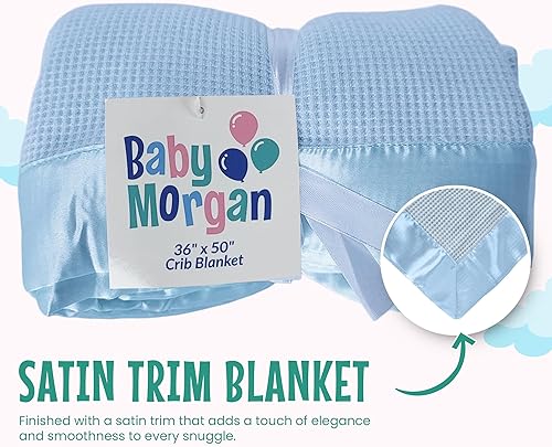 Miniatura 5 de Mantas Térmicas Waffle para Bebé, Ropa de Cama para Cuna - Cubierta Térmica Suave, Acogedora y Cálida para Bebés para Guardería, Cochecito o Moisés,