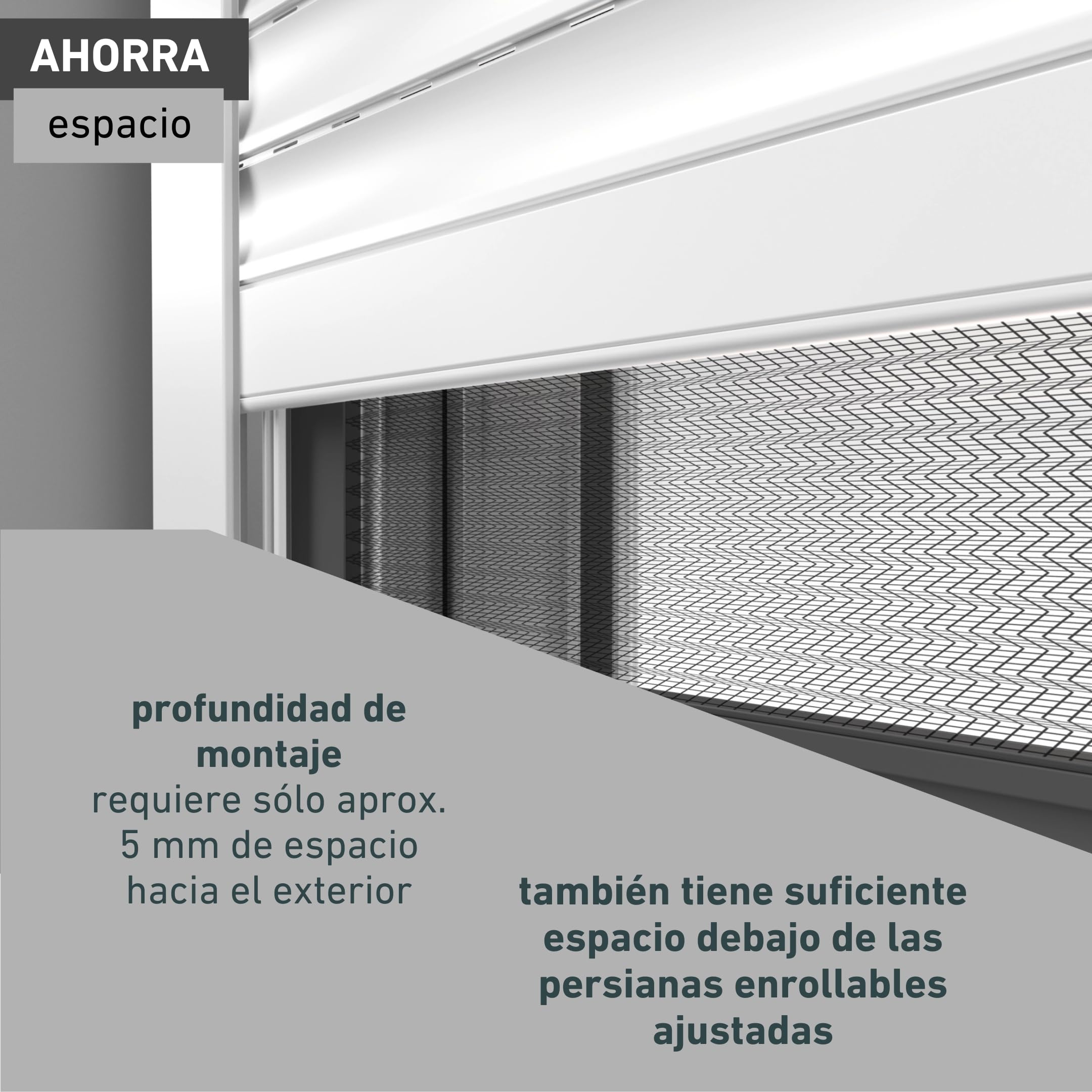 Windhager Expert 03243 - Estor Plisado para Ventana (ultraplano, 100 x 120 cm), Color Gris