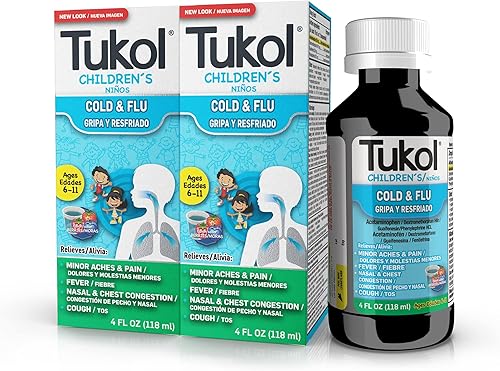 TUKOL - LiQ Berry - Alivio de resfriado y fiebre para niños paquete de 2 unidades