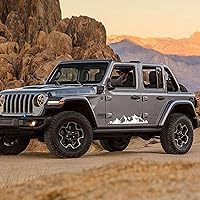 Vista 5 de TOMALL 1 par de calcomanías de montaña de 29.7 pulgadas para puerta lateral del auto, de montañas con nieve, vinilo de decoración para SUV, camión