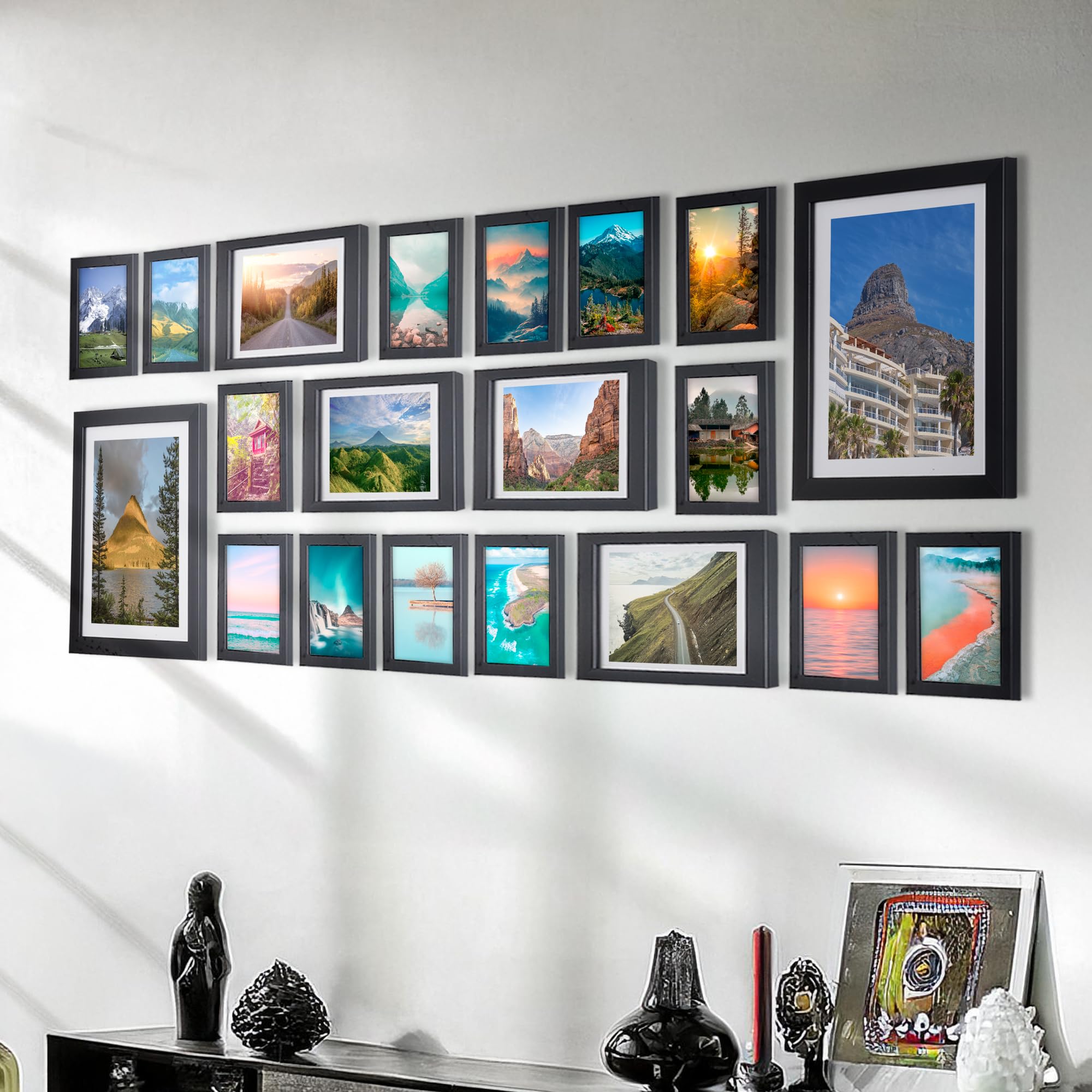 Photo Wall Frames Set 20 Black Pack of 20