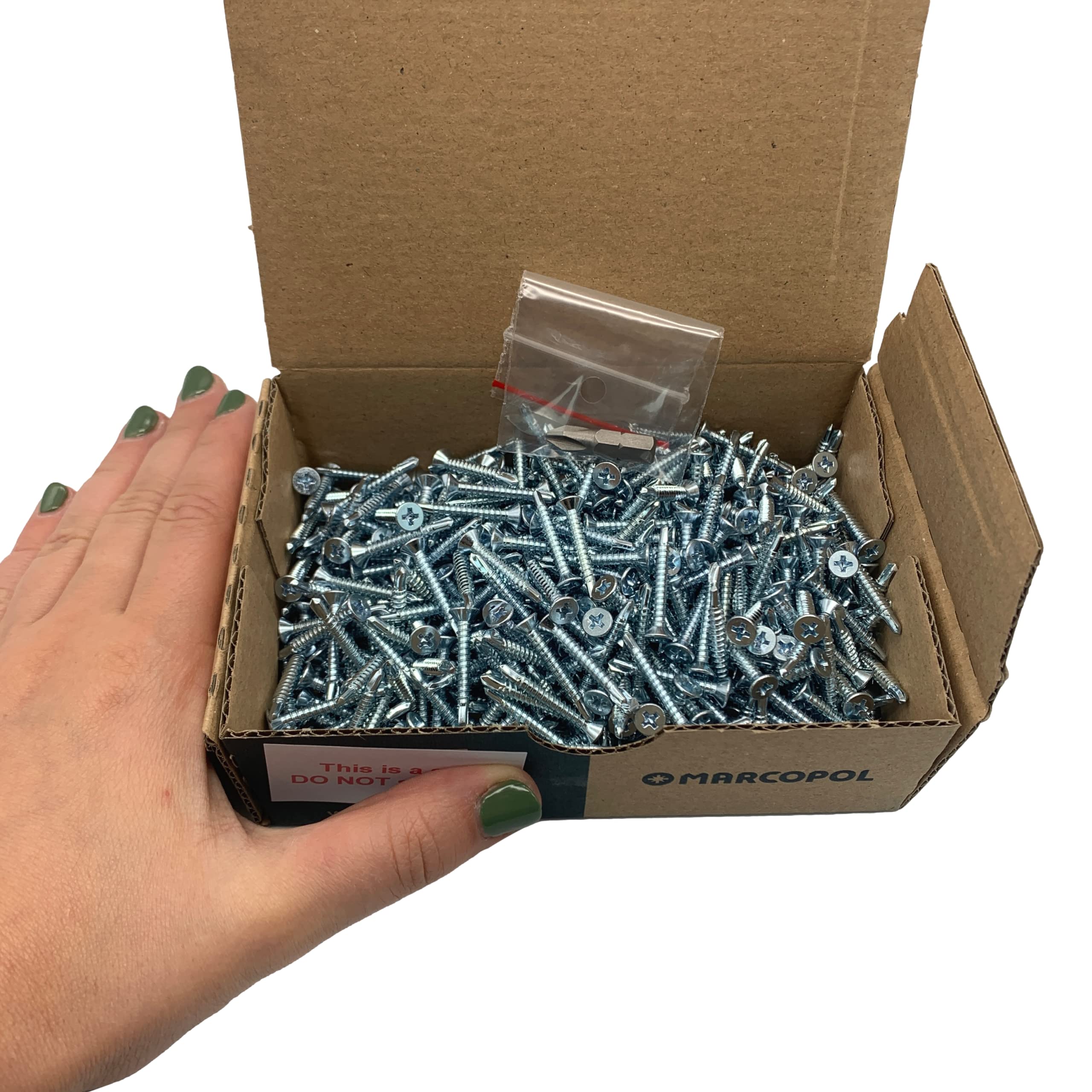 (500 sztuk) DIN 7504 P stal ocynkowana 3,5 x 25 mm śruby, samozwiercąca blacha metalowa śruba (PH) Phillips Head, samogwintująca (500, 3,5 x 25 mm)