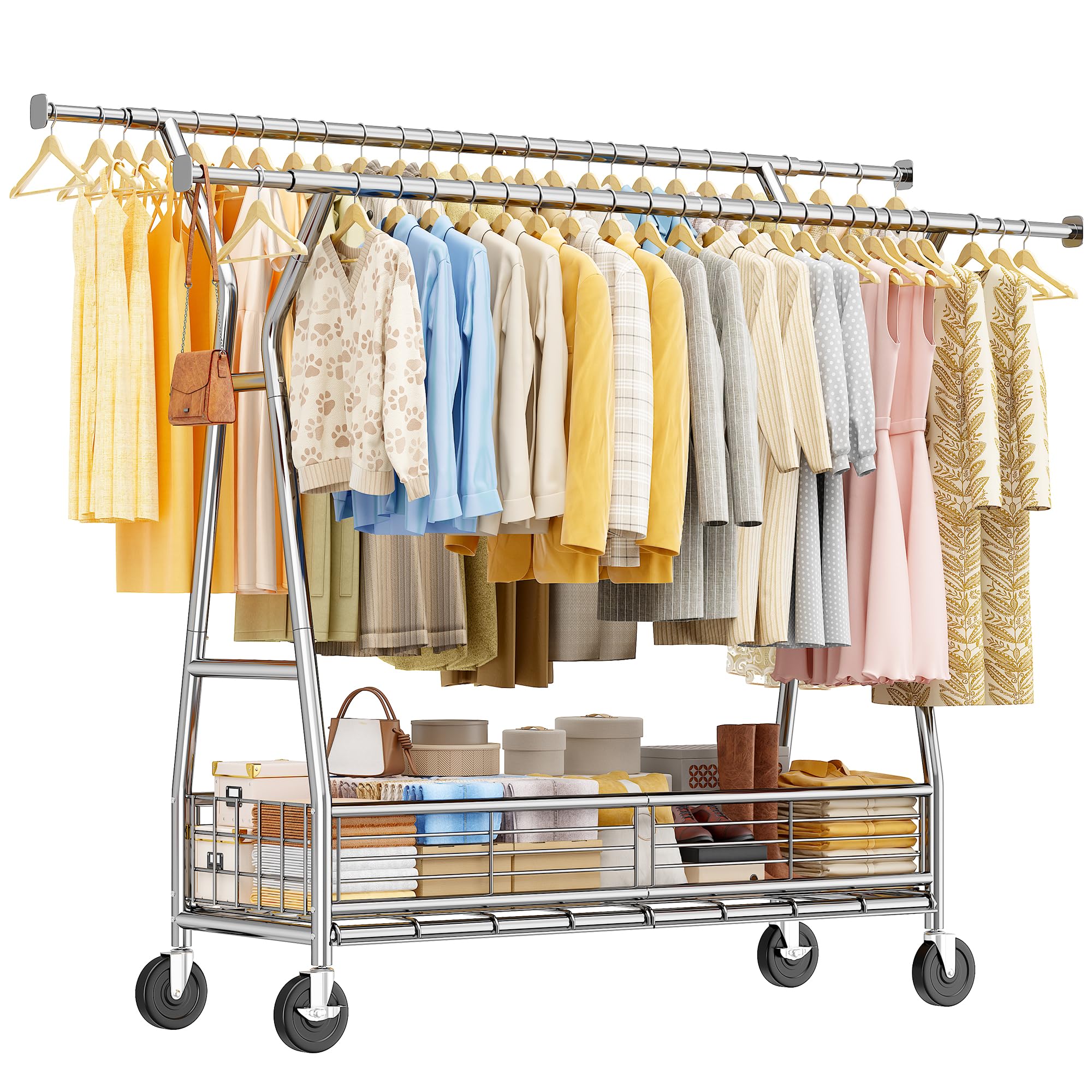 Barres à vêtements mobiles & portants à vêtements sur roulettes pour une organisation avec style Barres à vêtements mobiles & portants à vêtements sur roulettes pour une organisation avec style