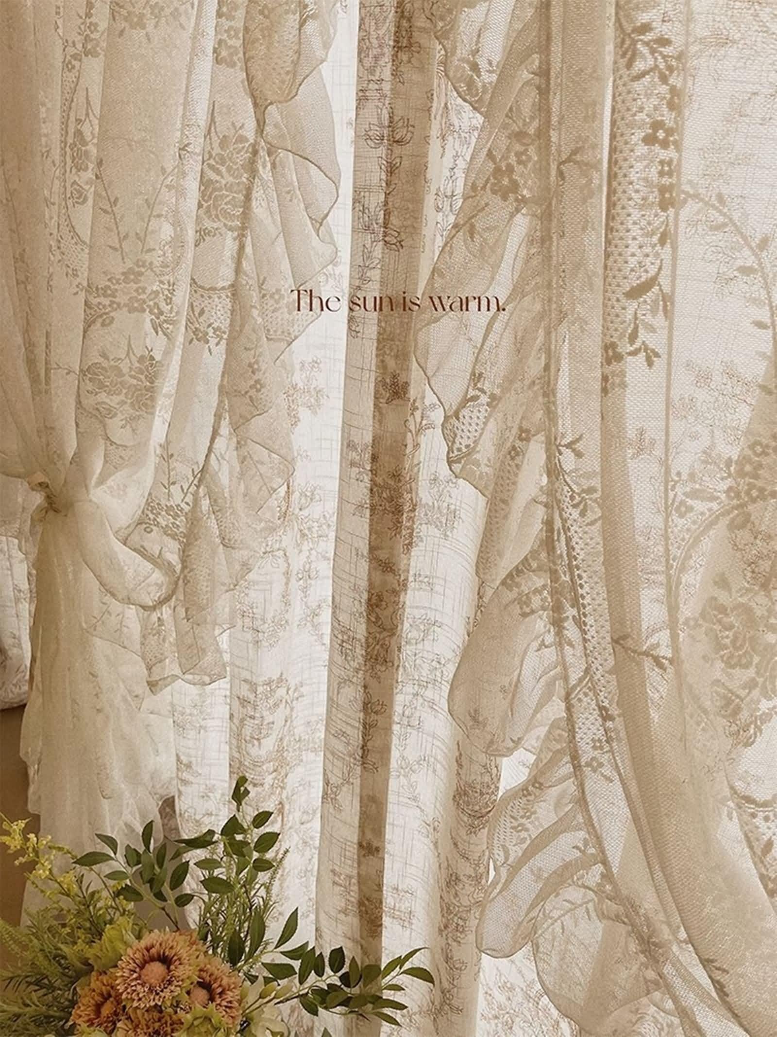 Tende moderne 96, drappeggio per camera da letto modello ricamo con volant cachi tende da cucina in poliestere 2 pannelli 137 x 238 cm