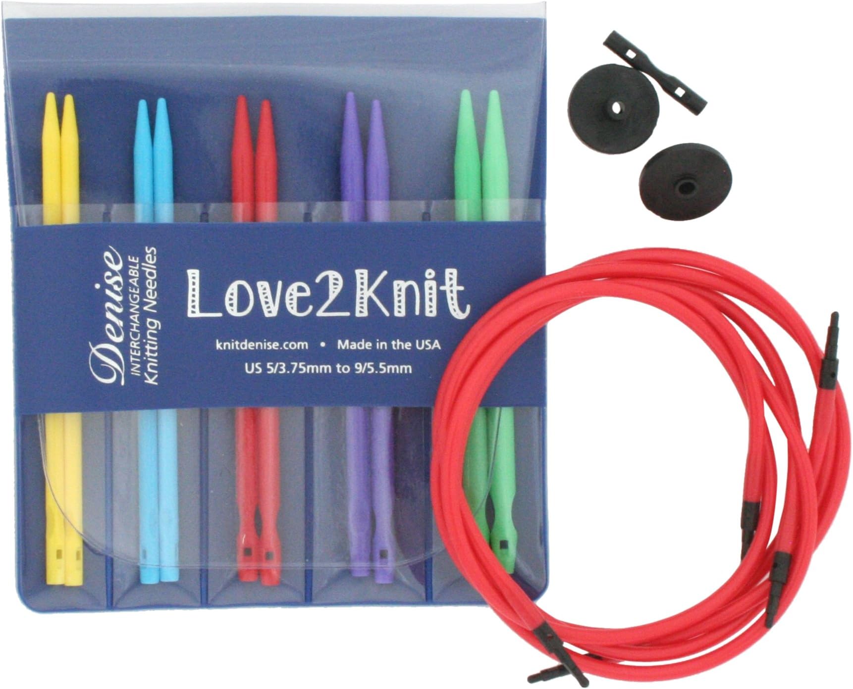 Love2Knit Interchangeable Knitting Needle Set, US5-9