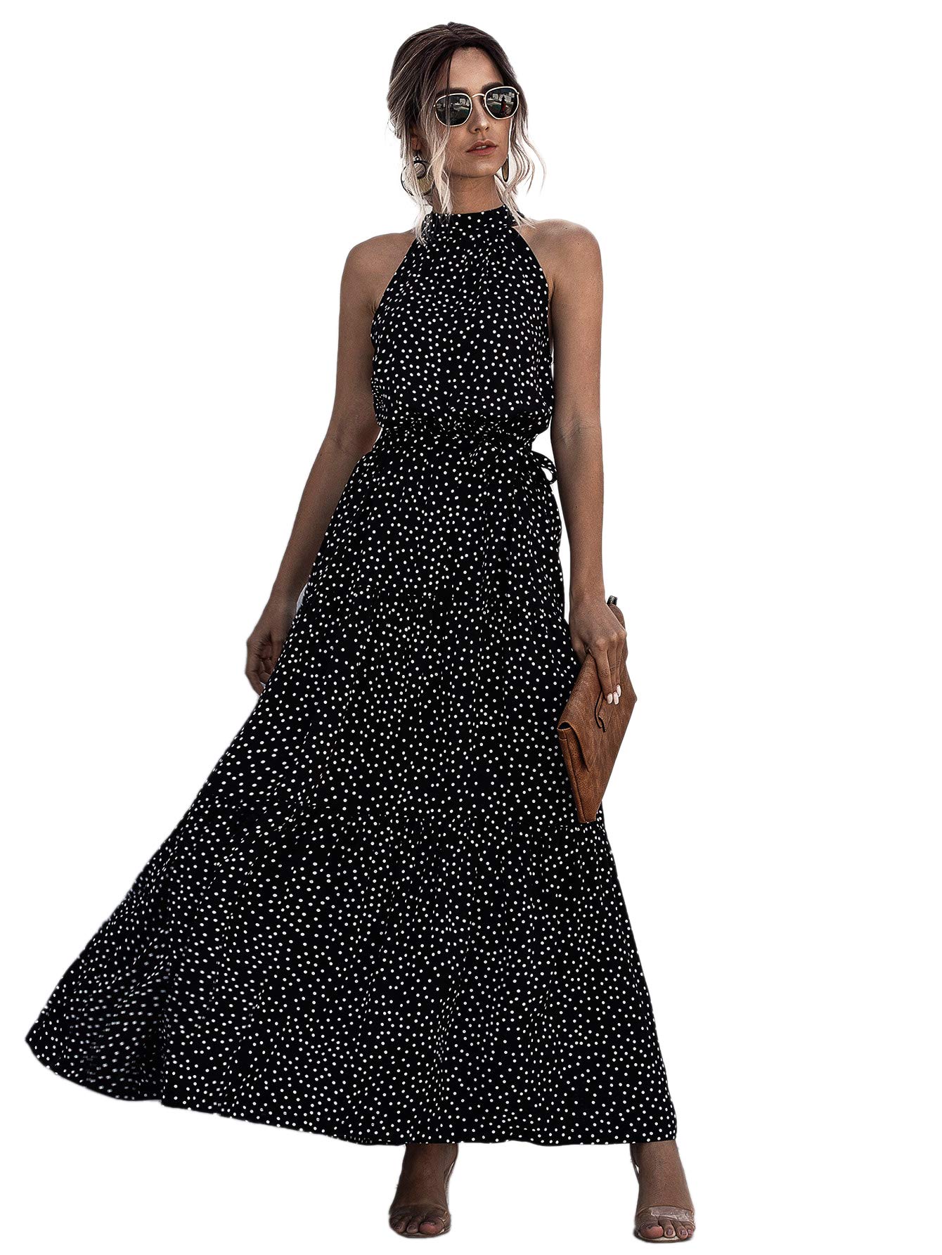 eterne halter dress Eterne Carla Dress in Brown main image 1