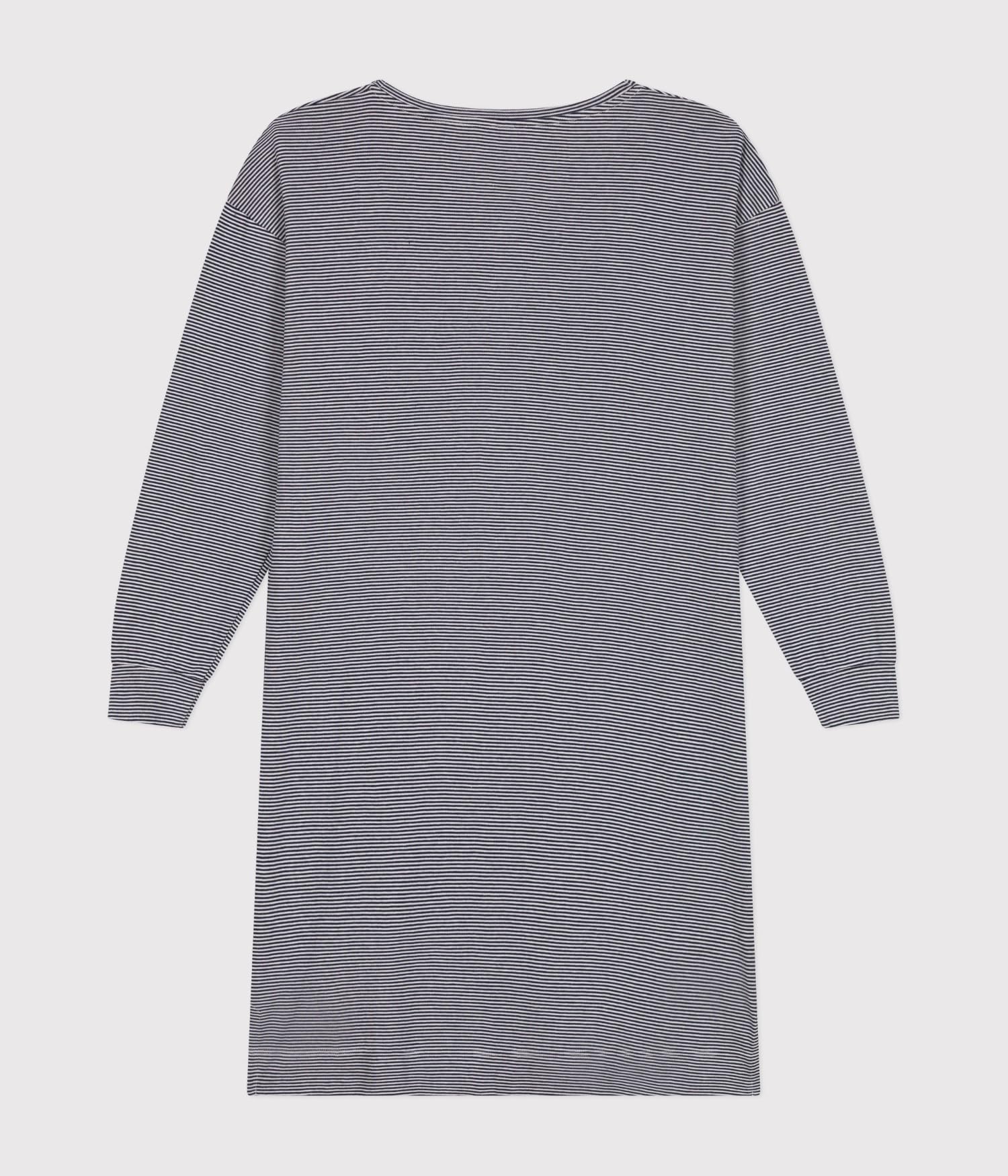 Petit Bateau A0axv Chemise de Nuit Manches Longues Femme