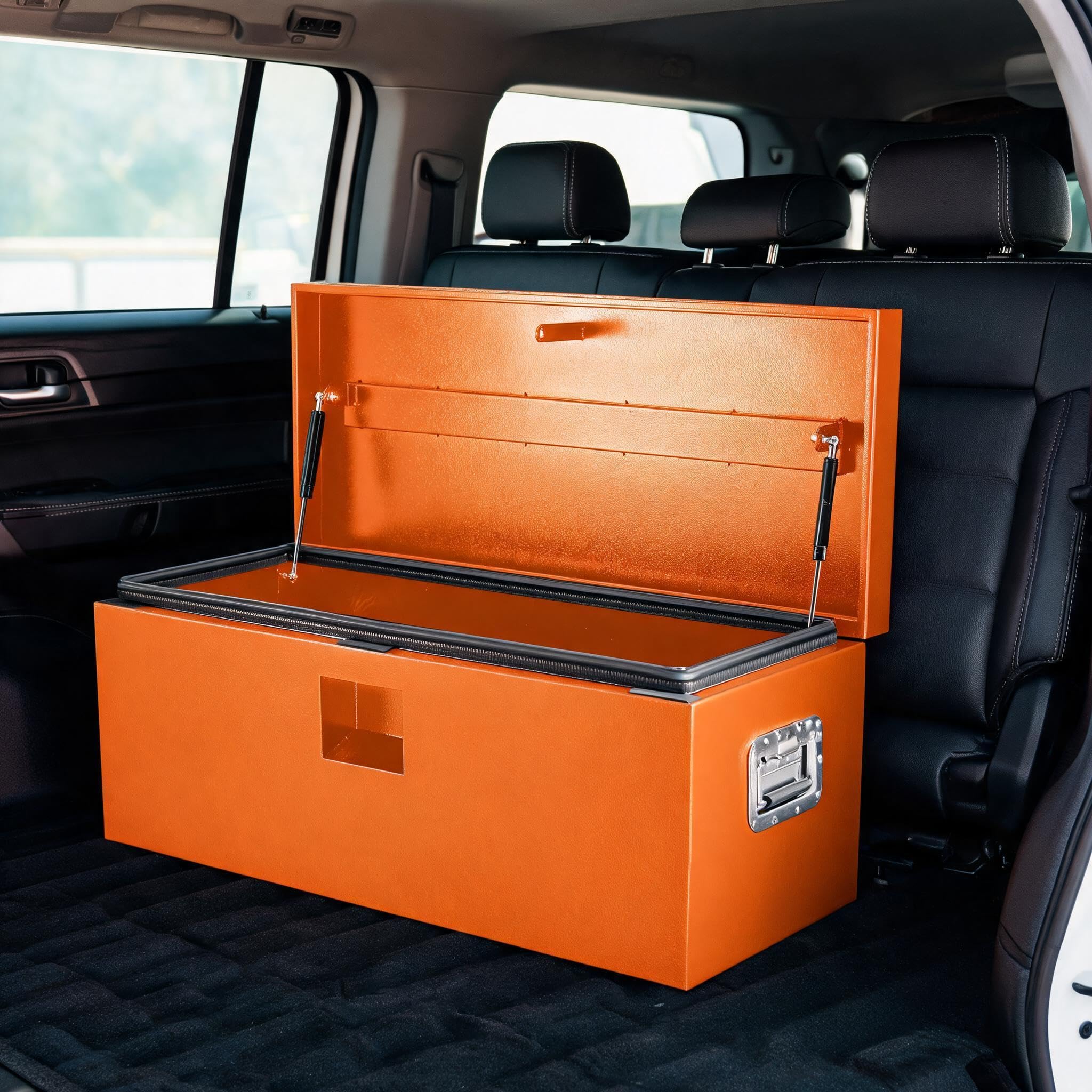 Heavy Duty Steel Truck Tool Box, Lockable Pickup Bed Storage Chest