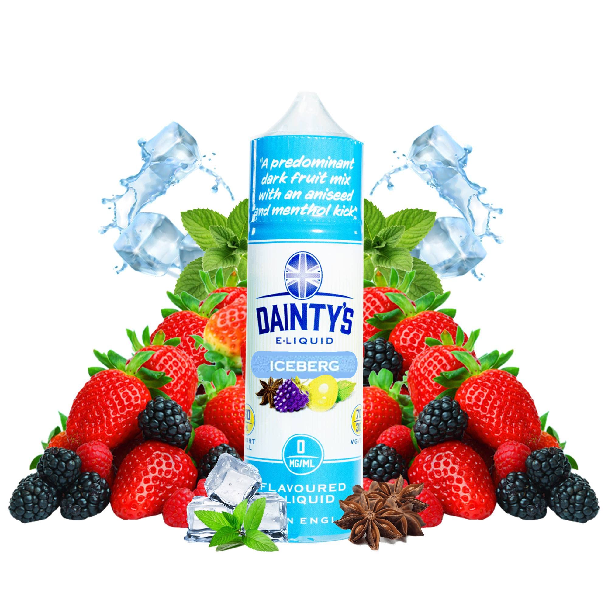 Daintys - Iceberg - Eco Vape E-Liquid | 50ml | Sans Nicotine NI TABAC |  70VG/30PG | E-Liquide pour Cigarettes Electroniques | E Vaper Liquids | E  Cigarette