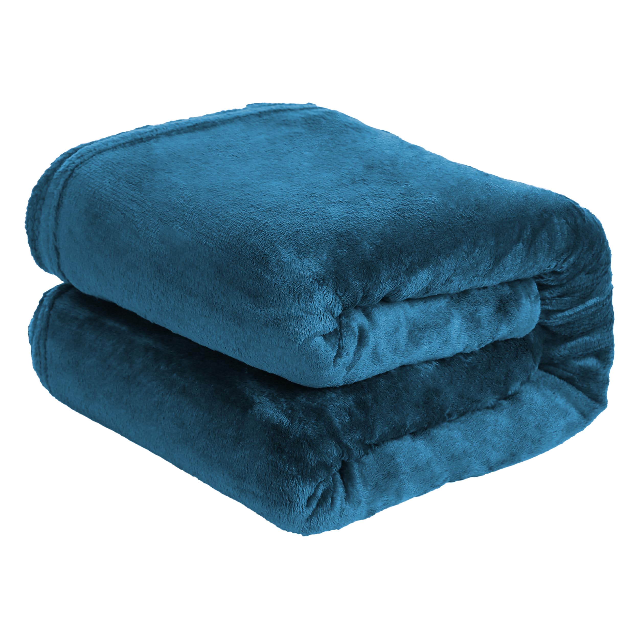 H HANSEL HOME Manta de Microfibra Franela Extrasuave para Sofá o Cama, Polar, Todas Las Estaciones, Azul 220x240cm