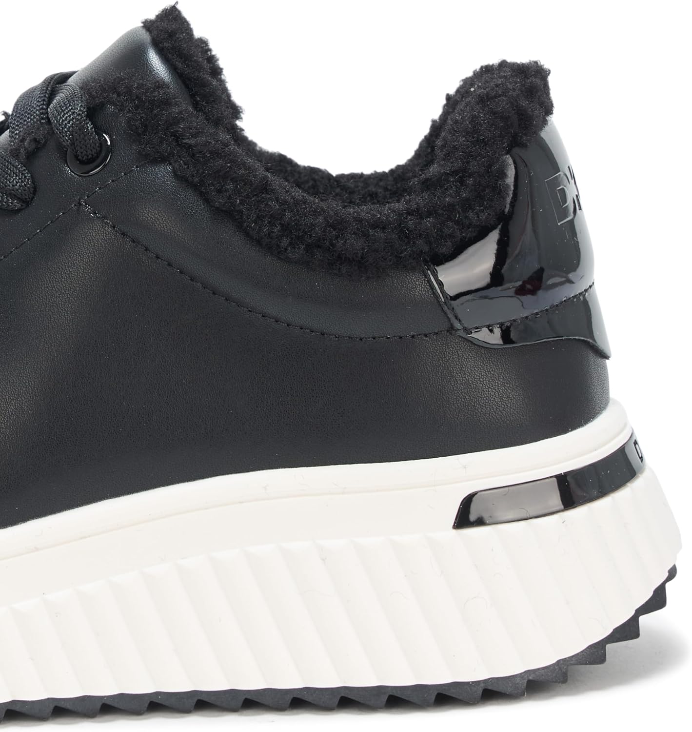 DKNY Womens Laraline Platform Sneaker with Fur - Image 4