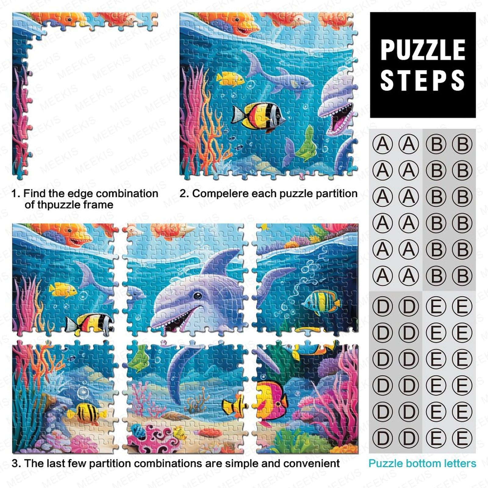 Puzzle 1000 Pezzi Fondale marino Puzzle Adulti Paesaggio
