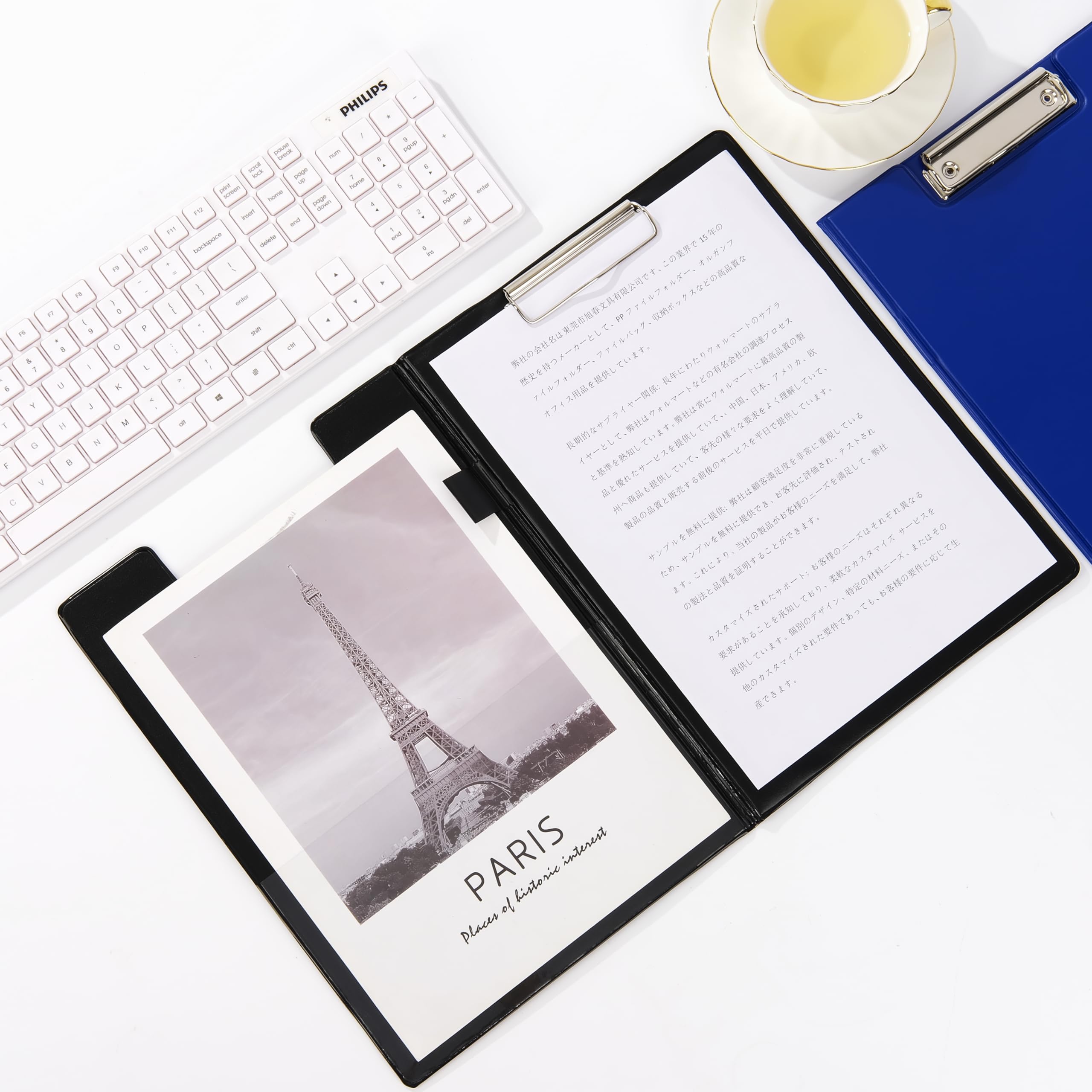 Amazon | XUCHUN バインダー a4 二つ折り クリップボード クリップ