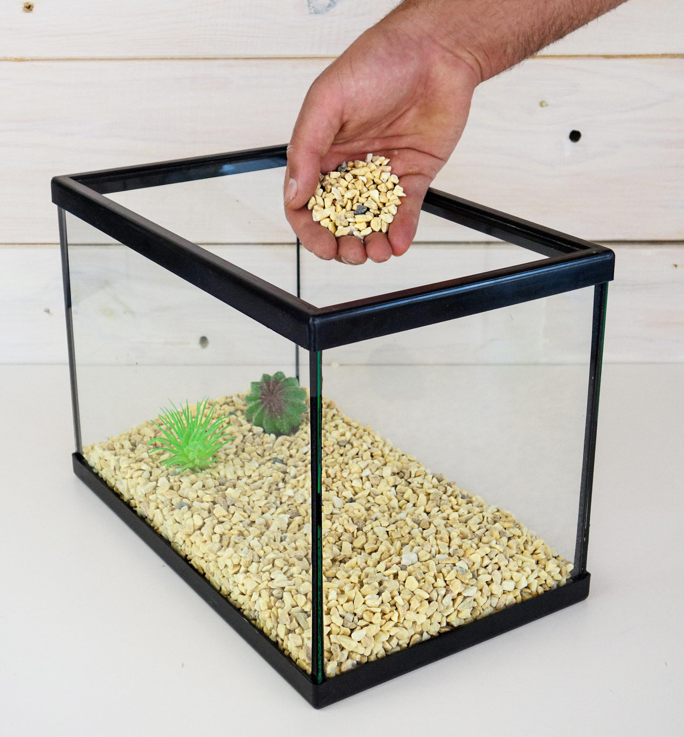 Ghiaia Giallo 1,8 kg - Ghiaia per Acquario - Sassolini Decorativi per Vasi - Sassi Decorativi per Vasi - Ghiaia per Vasi - Sassolini per Acquario - Ciottoli Decorativi (3-6 mm) (Giallo)