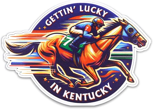 Kentucky Flex Magnet, Punch Out Get Lucky Horse Racing Souvenir, 4.25 x 3 Inches